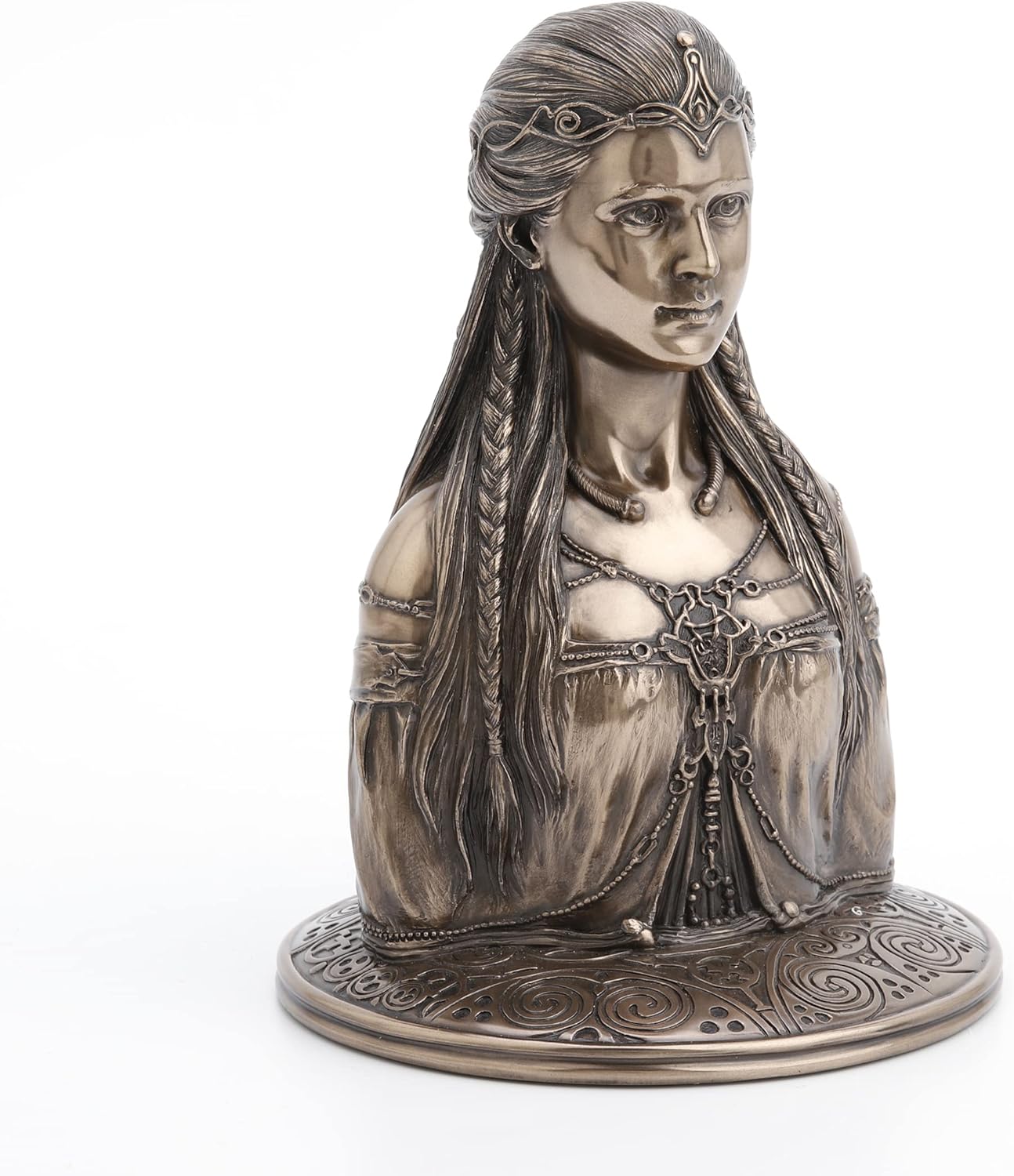 Veronese Design 7 5/8" Earth Mother Danu Bust Cold Cast Resin Antique Bronze Finish Sculpture