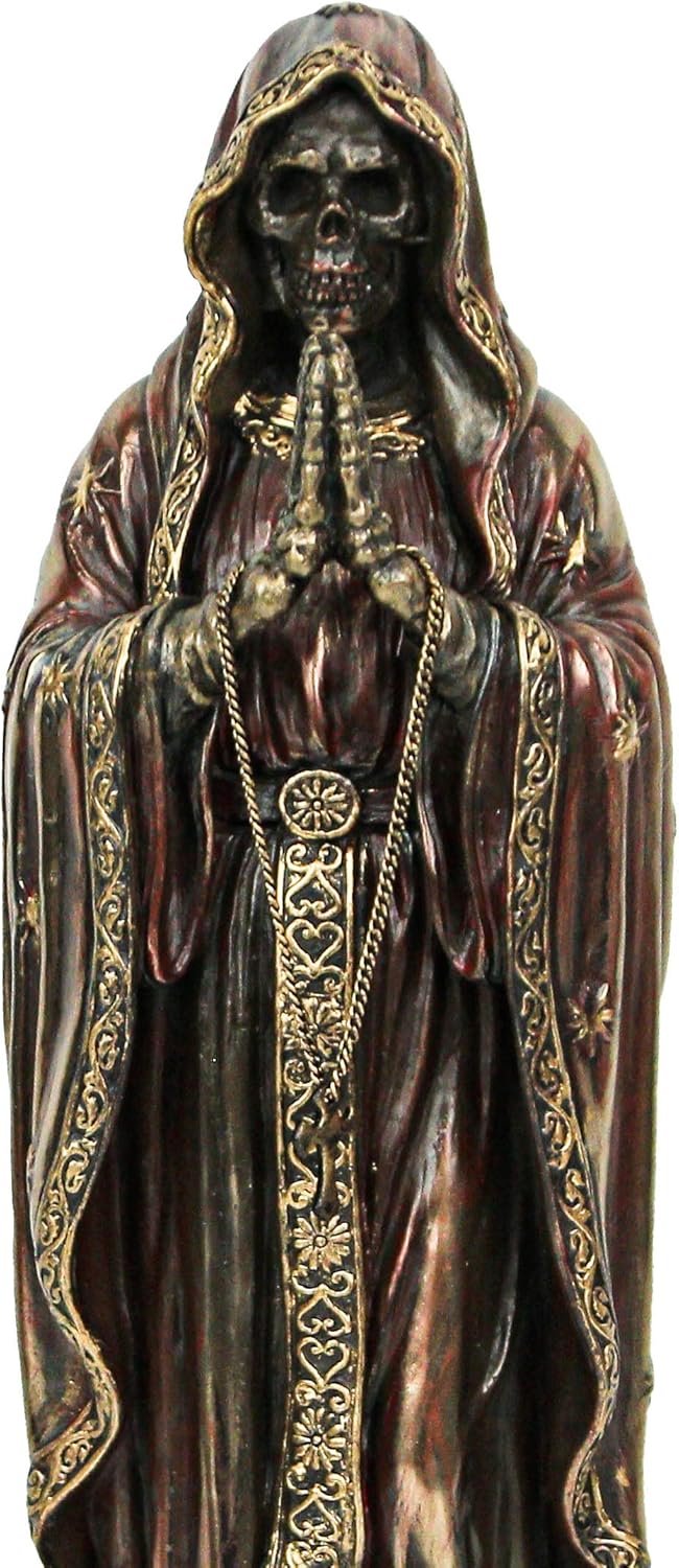 Veronese Design Santa MuerteAntique Bronze Finish Praying Angel of Death Statue