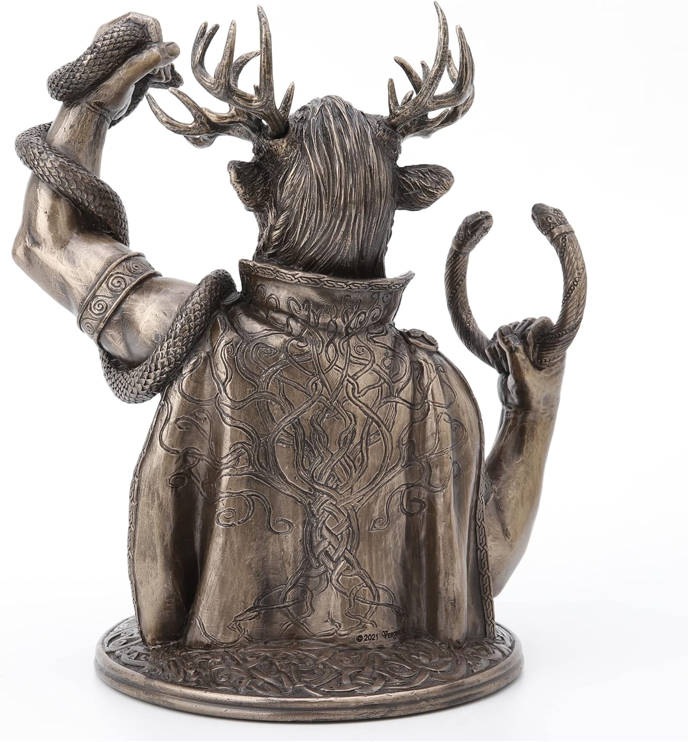 Veronese Design Bronze Finish Celtic Horned God Cernunnos Bust Statue 8.5 Inches High