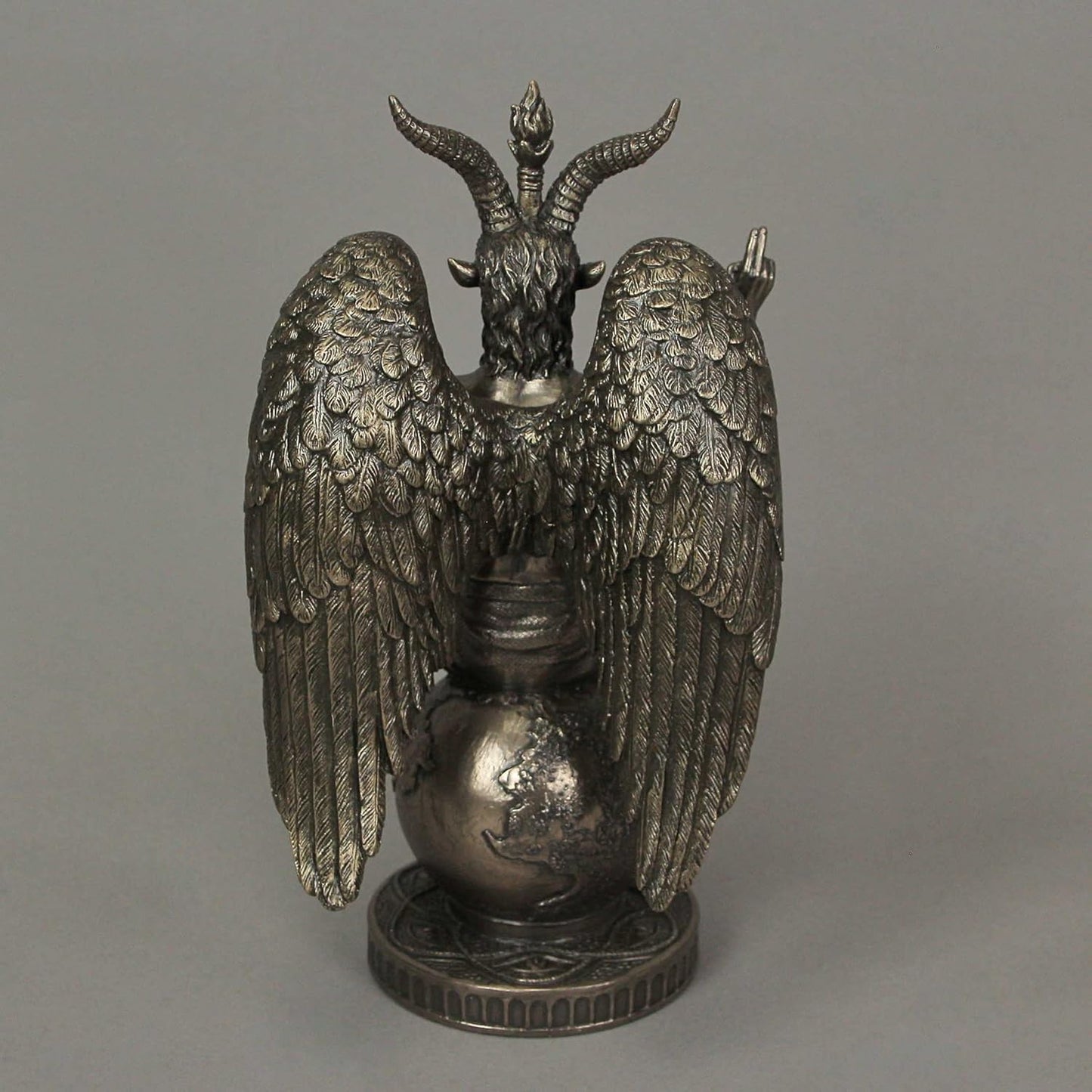 Veronese Design 10.25" Tall Statue of Baphomet Resin Sculpture Cold Cast Bronze Finish
