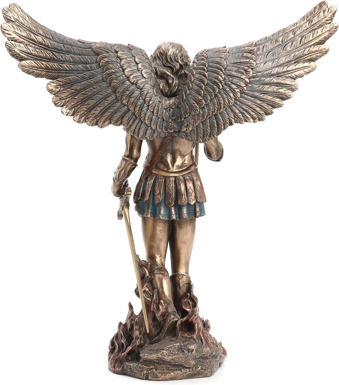 Veronese Design 12 1/4 Inch Tall Archangel Saint Michael Cold Cast Resin Antique Bronze Finish Sculpture Statue