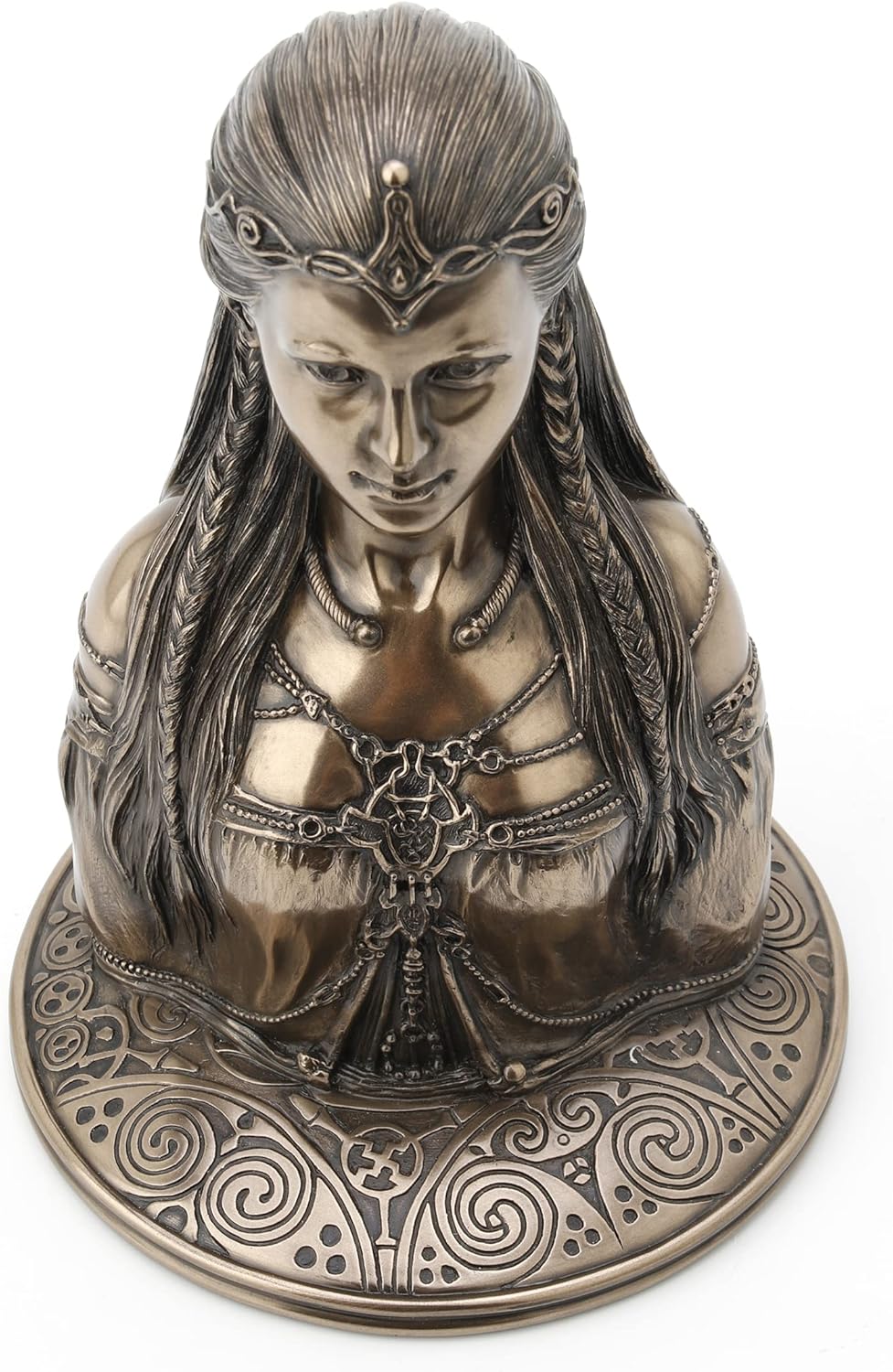 Veronese Design 7 5/8" Earth Mother Danu Bust Cold Cast Resin Antique Bronze Finish Sculpture