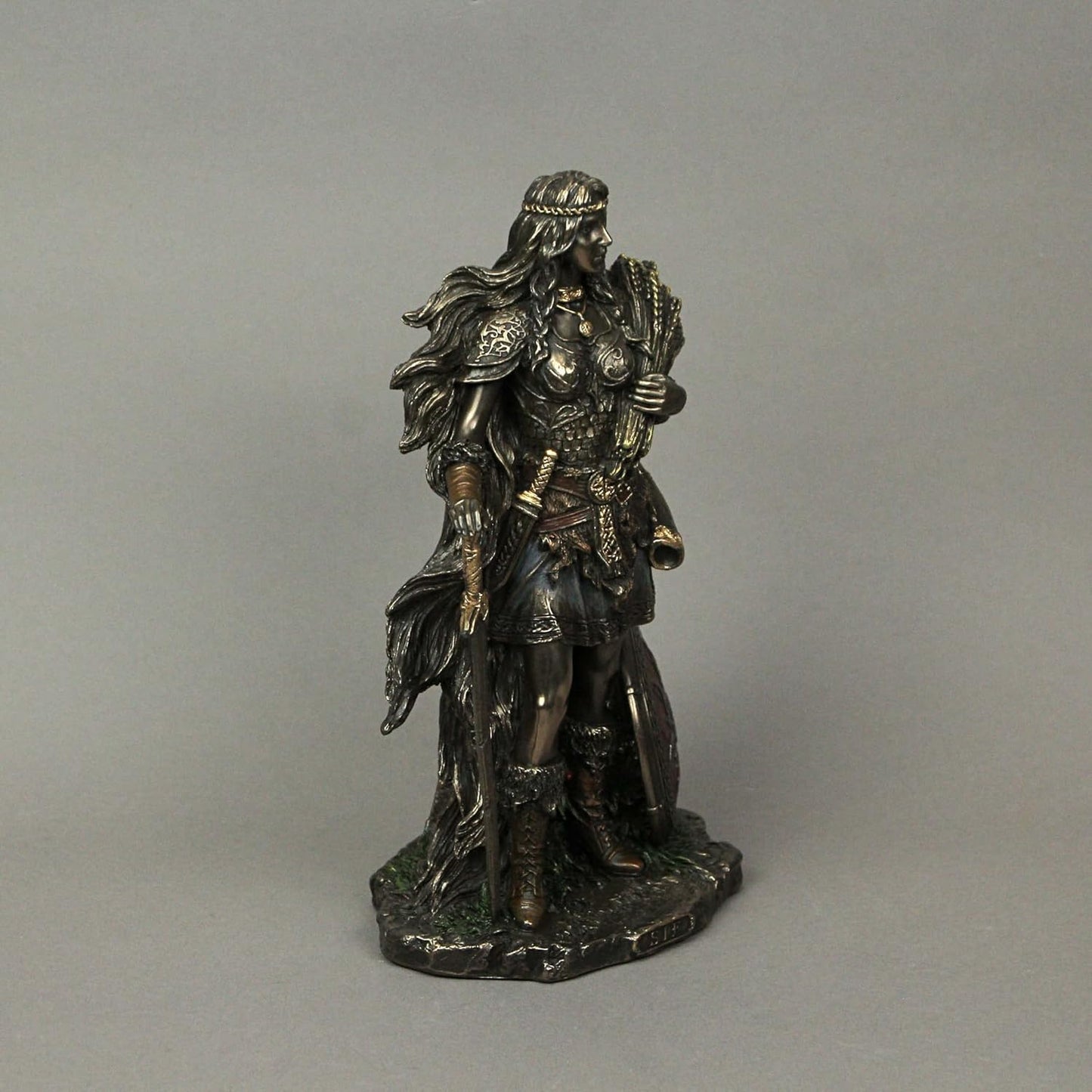 Veronese Design Lady Sif, Norse Goddess of Earth and Family Bronze Finish Statue 8.5 Inches High