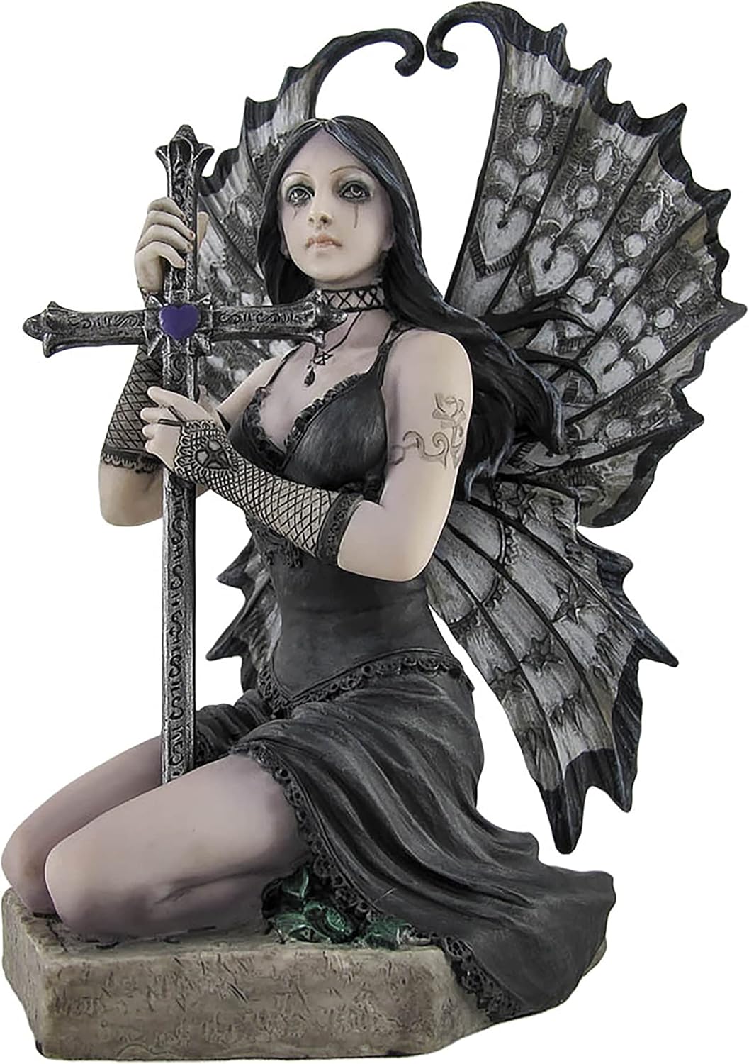 Veronese Design Anne Stokes' 'Lost Love' Hand Painted 6.25-Inch Mourning Fairy Cast Resin Statue - Crafted in Exquisite Detail - Ideal for Gothic and Dark Art Enthusiasts