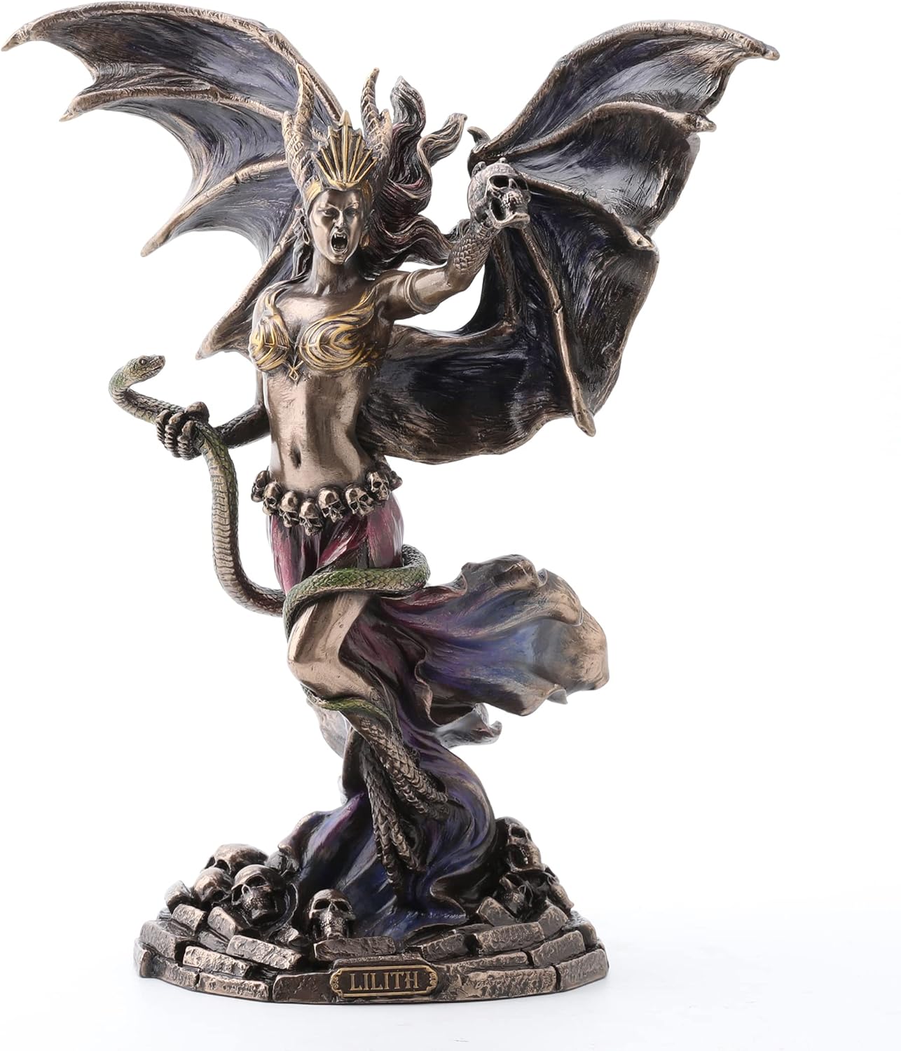 Veronese Design 9 7/8 Inch Lilith The Queen of Sheba Resin Sculpture Bronze Finish