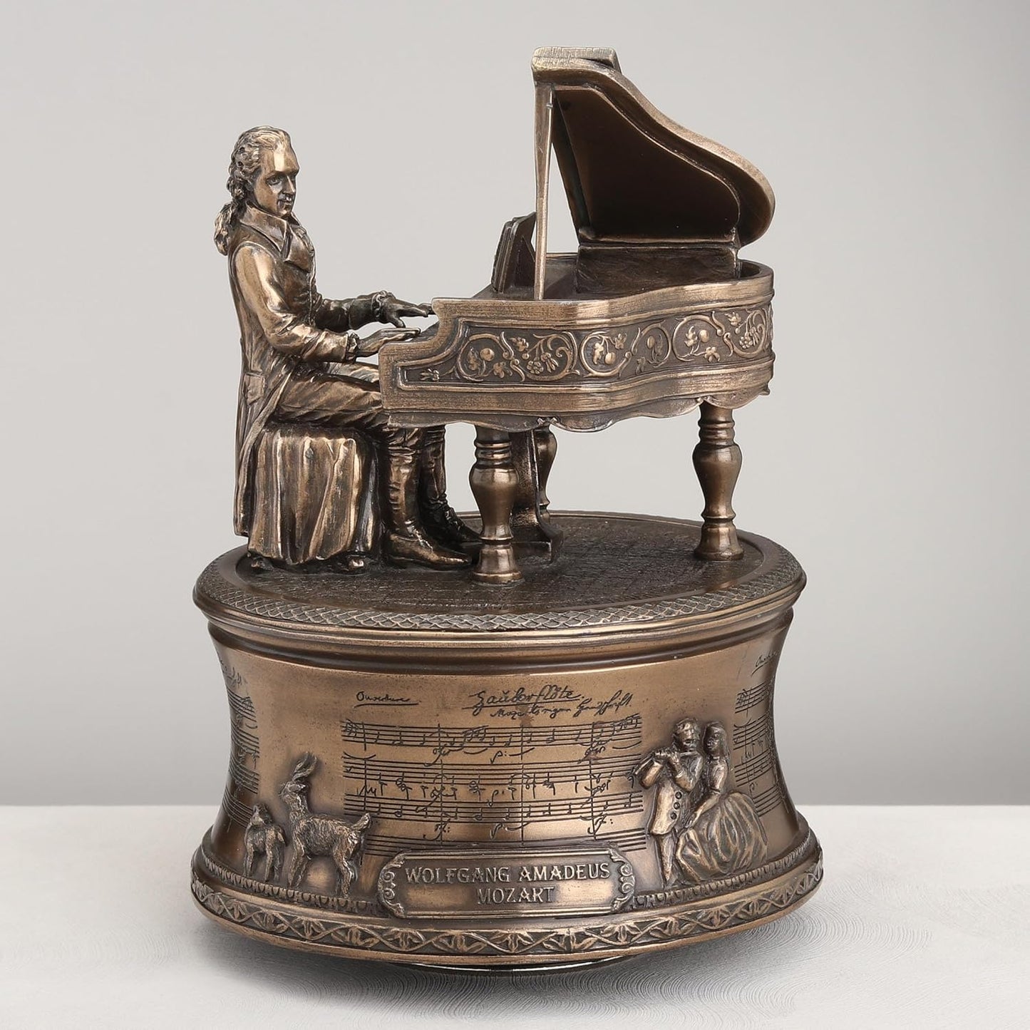 Veronese Design 5 7/8 Inch Mozart The Magic Flute Spinning Music Box