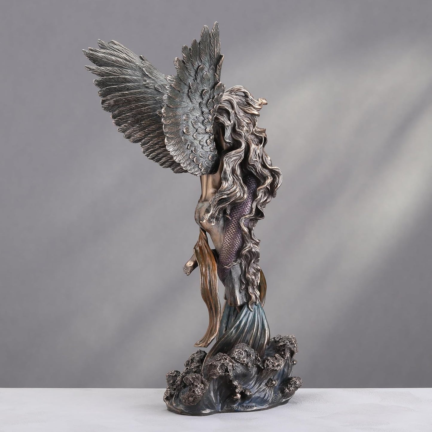 Veronese Design Impossible Love Angel & Mermaid Lovers Statue by Artist Selina Fenech
