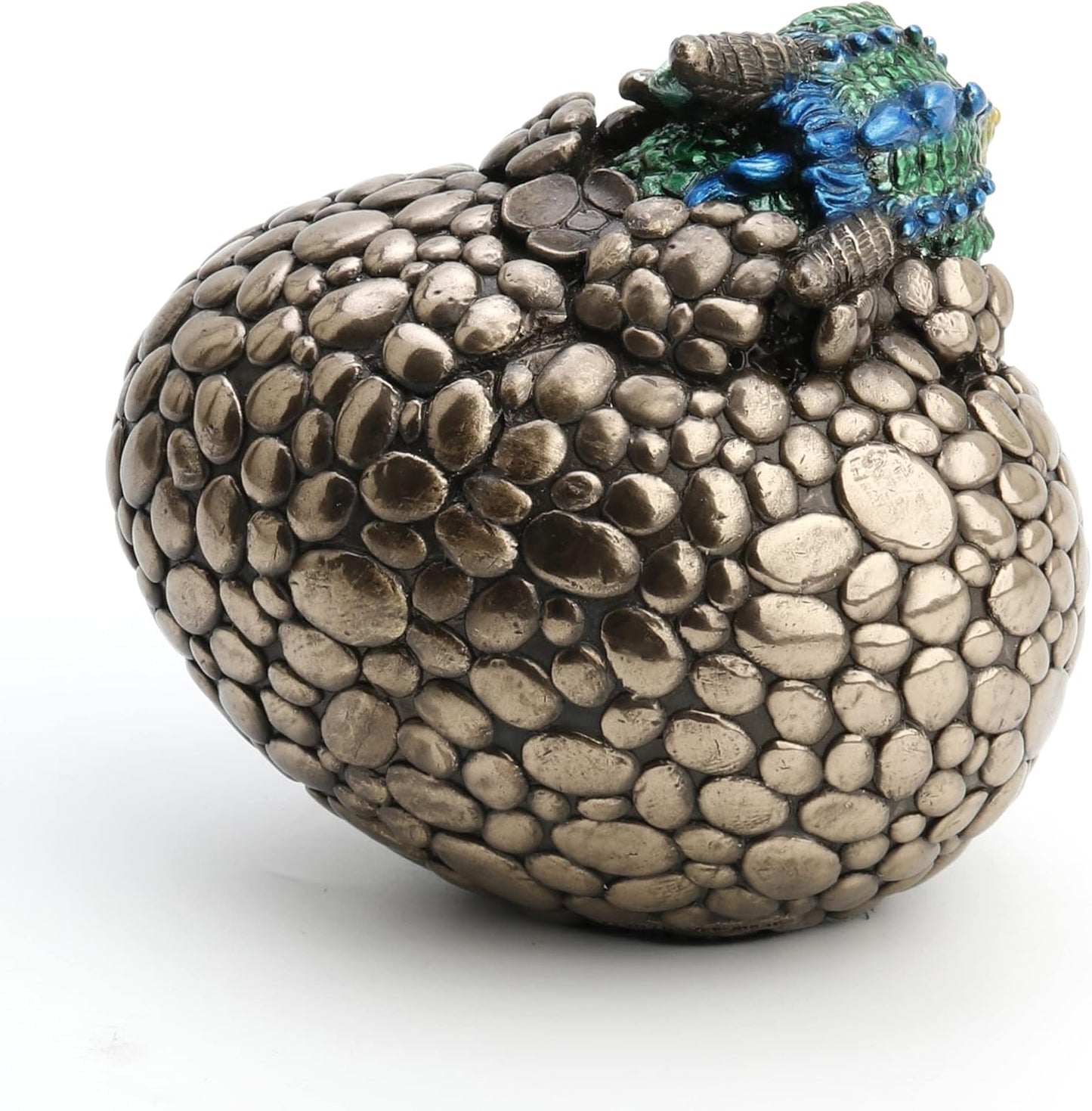 Veronese Design Bronze Finish Dragon Hatchling Figurine with Hand Painted Color Accents