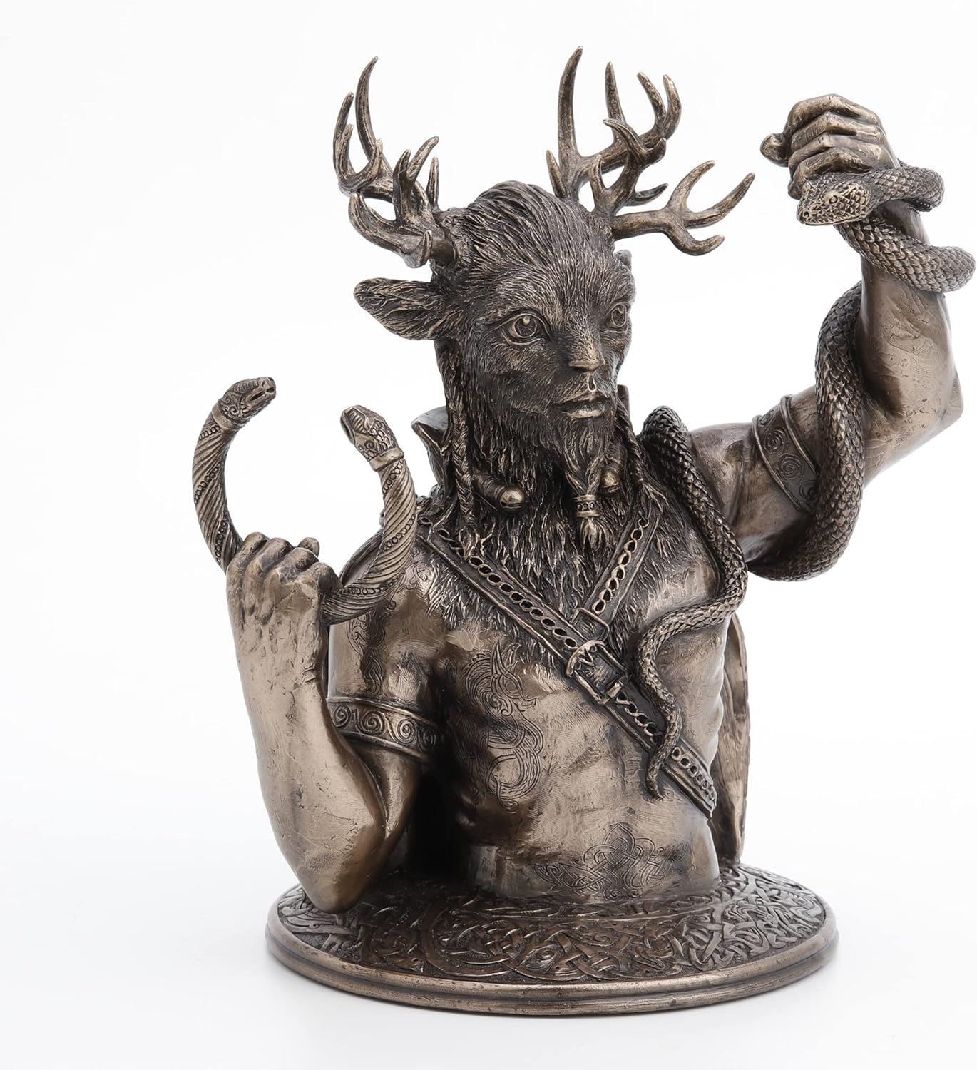 Veronese Design Bronze Finish Celtic Horned God Cernunnos Bust Statue 8.5 Inches High
