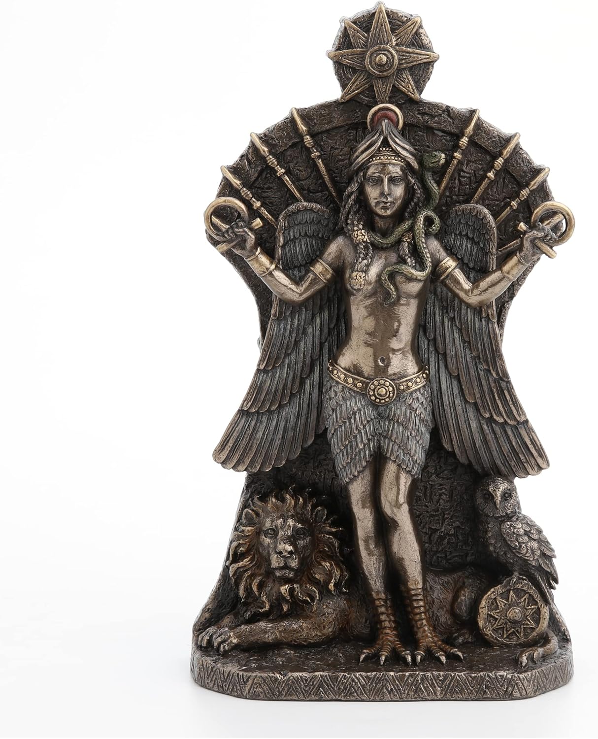 Veronese Design Babylonian Goddess of Love and War Ishtar Bronze Finished Statue 8.25 Inches High