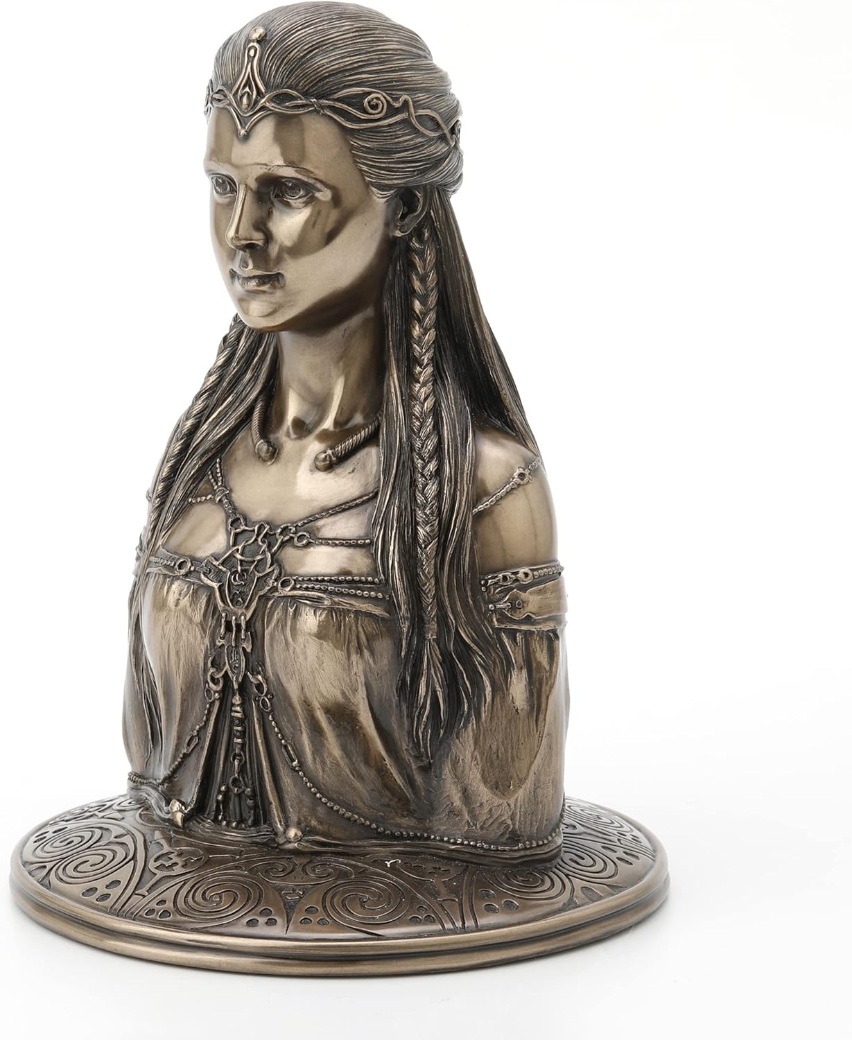 Veronese Design 7 5/8" Earth Mother Danu Bust Cold Cast Resin Antique Bronze Finish Sculpture
