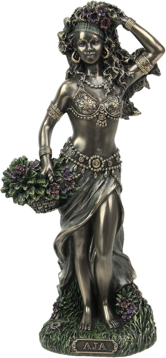 Veronese Design 8 5/8 Inch Aja Santeria Orisha of Forest and Herbs Cold Cast Resin Antique Bronze Finish Statue Home Decor