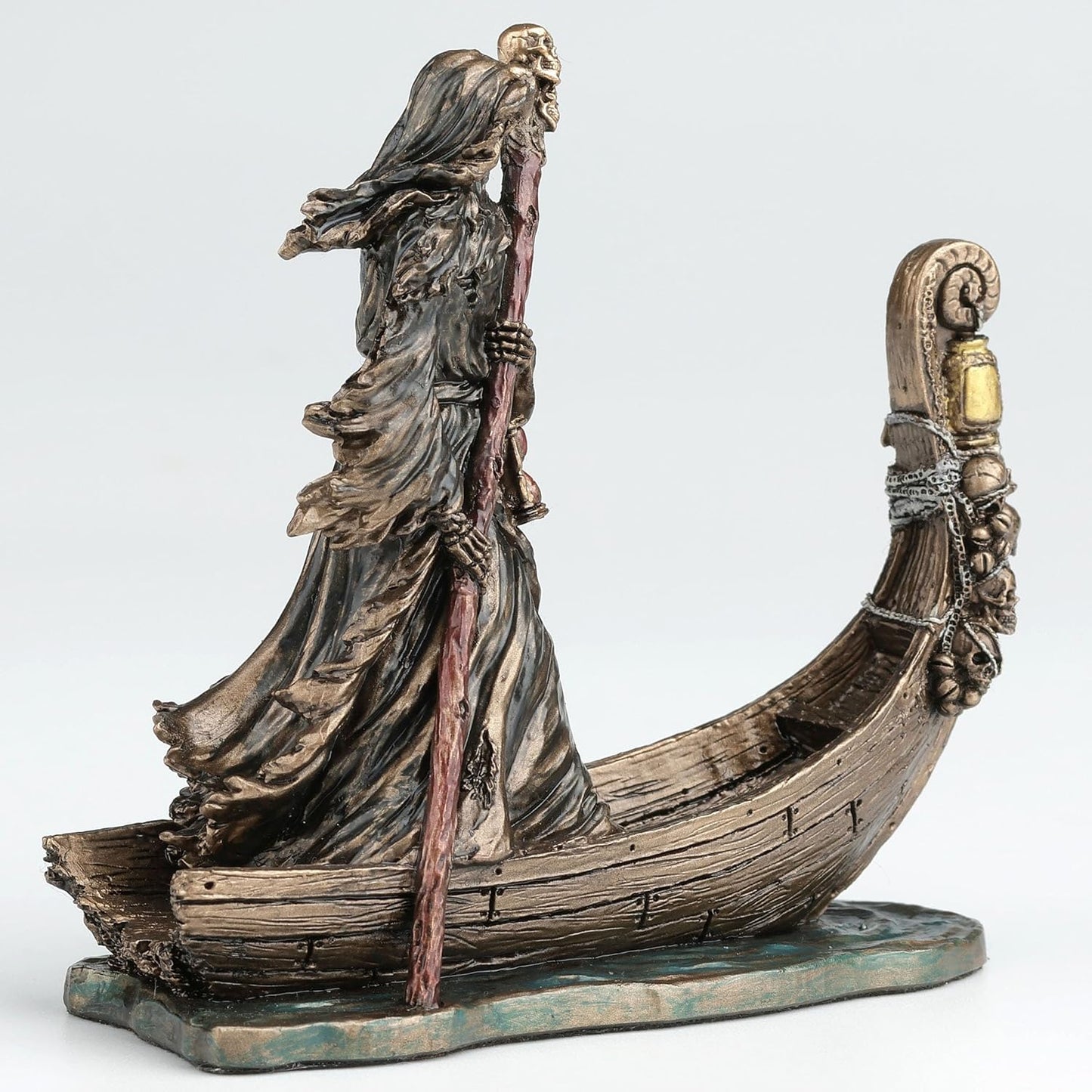 Veronese Design 3 3/8 Inch Charon Ferryman of The River Styx Miniature Resin Figurine Hand Painted Bronze Finish