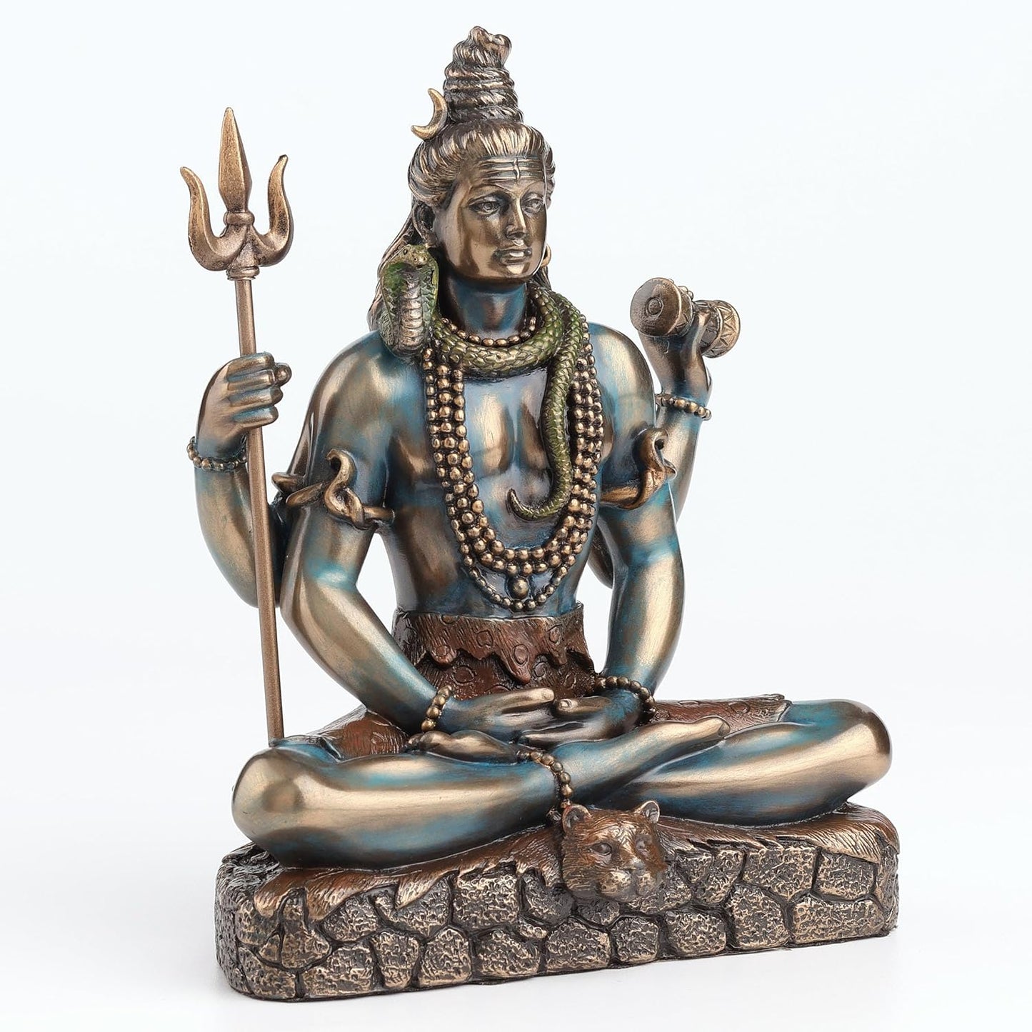 Veronese Design Hindu God Shiva Lord of Divine Energy Holding Trident and Damaru Statue