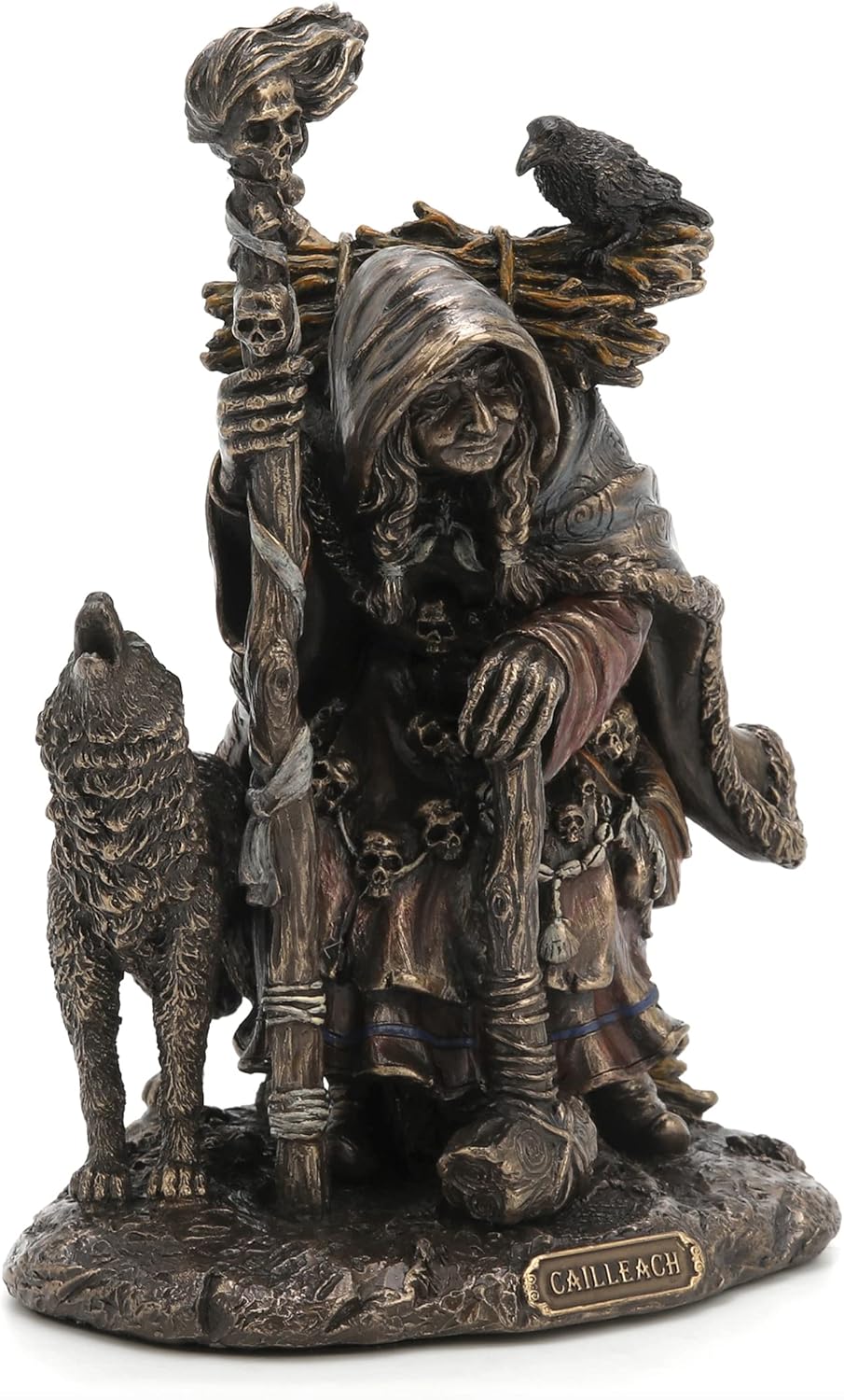 Veronese Design 7.25" Tall Cailleach Nan Cruachan Folklore Divine Hag Resin Sculpture Bronze Finish
