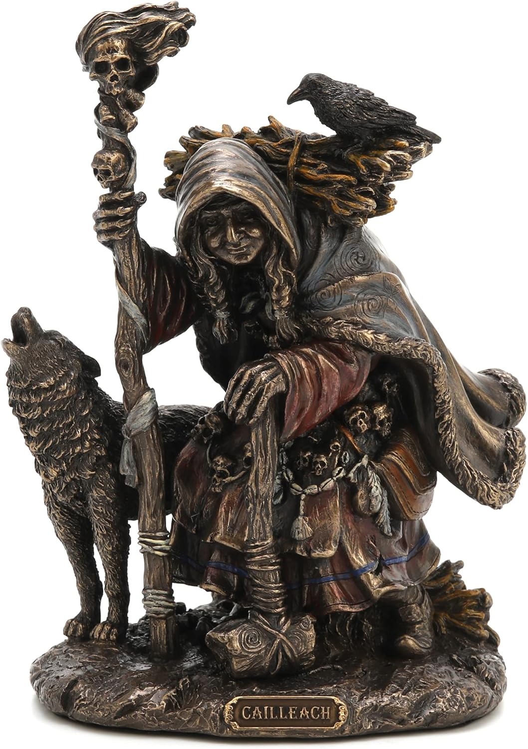 Veronese Design 7.25" Tall Cailleach Nan Cruachan Folklore Divine Hag Resin Sculpture Bronze Finish