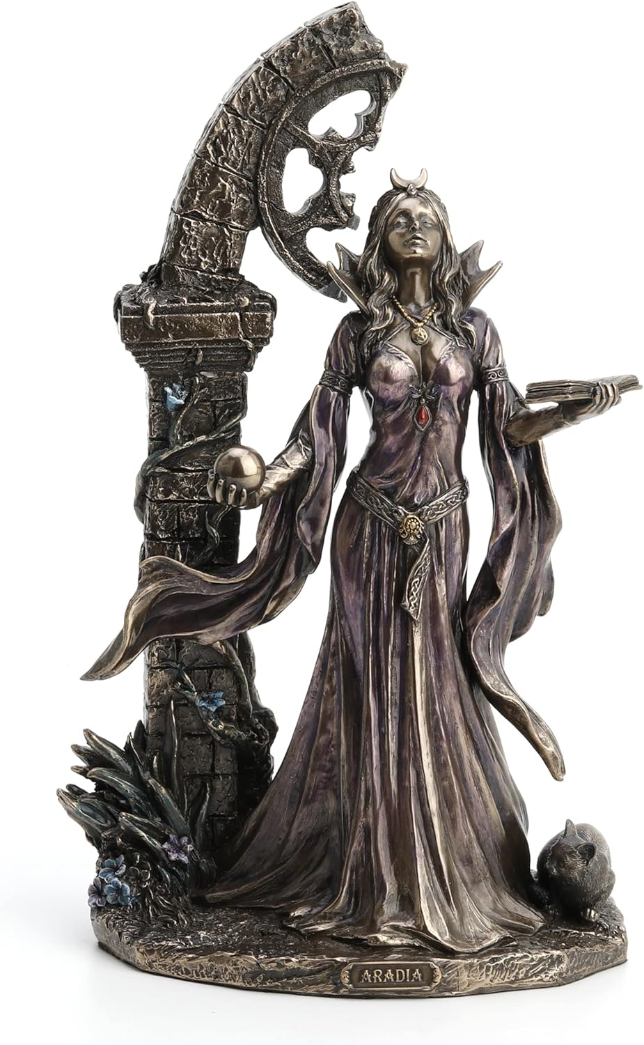 Veronese Design Aradia The Wiccan Queen of Witches Cold Cast Resin Antique Bronze Finish Statue