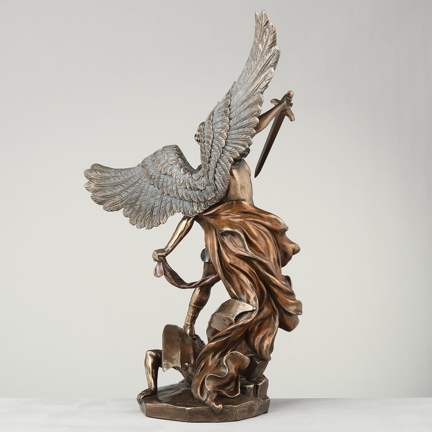 Unicorn Studios WU71543A4 Archangel St. Michael Tramples Demon Religious Sculpture