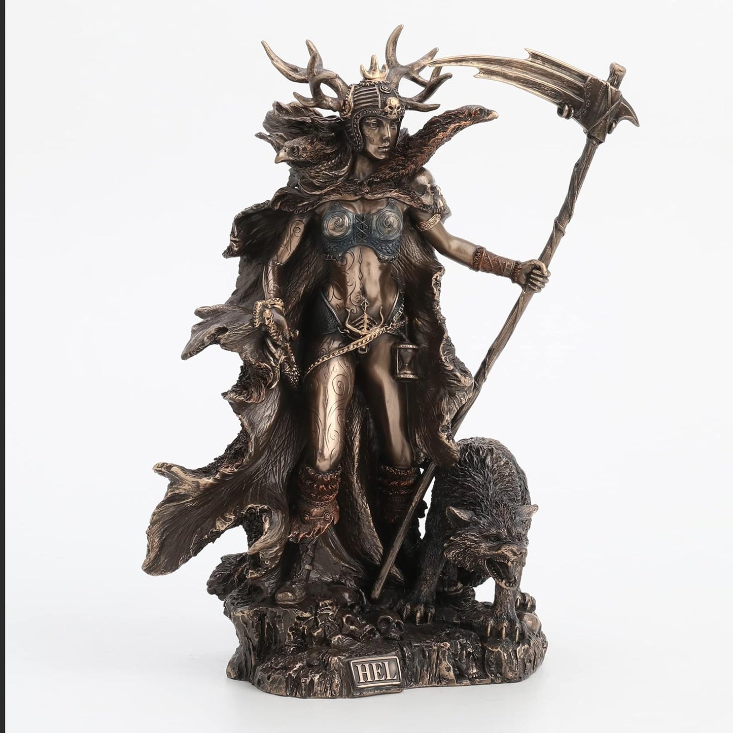 Veronese Design 10.4 Inch Hel Norse Goddess of Underworld Antique Bronze Sculpture