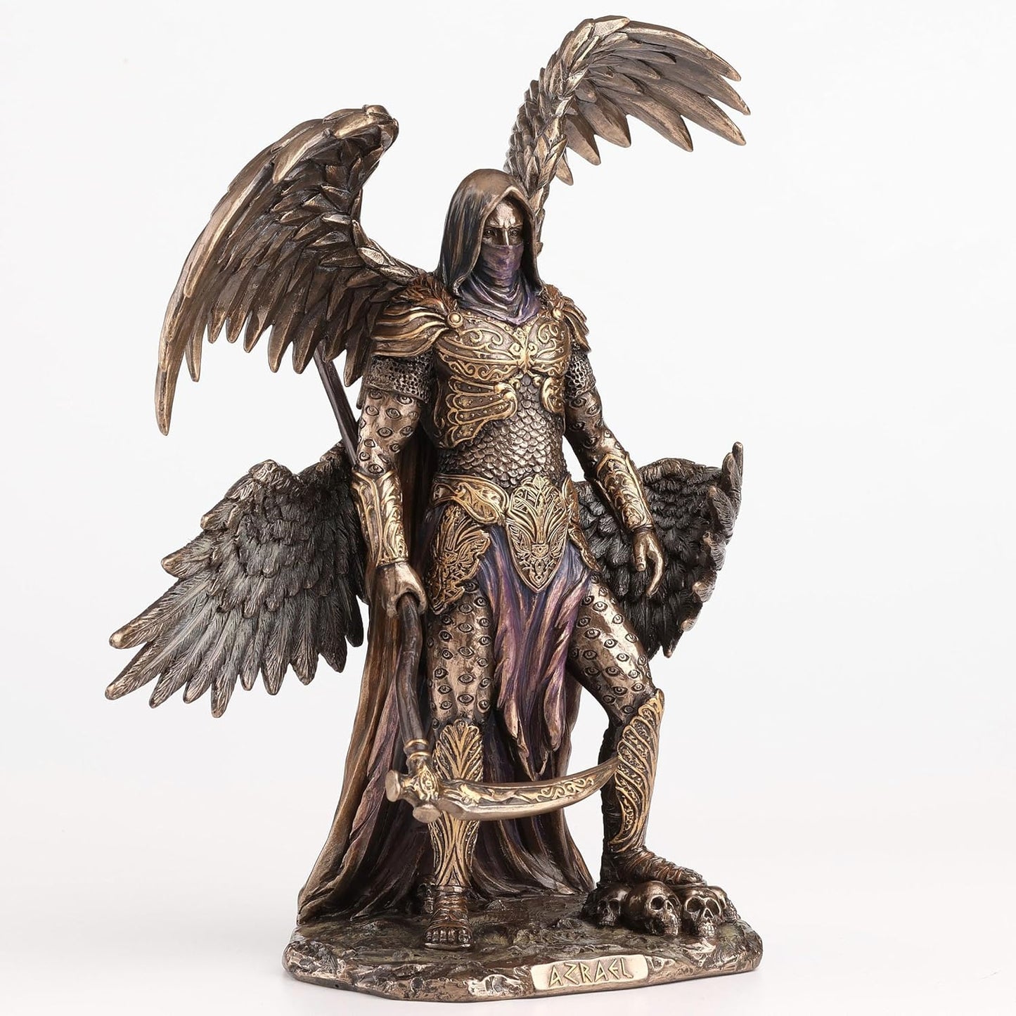 Veronese Design 10 5/8 Inch Azrael The Archangel of Death Cold Cast Resin Bronze Finish Sculpture