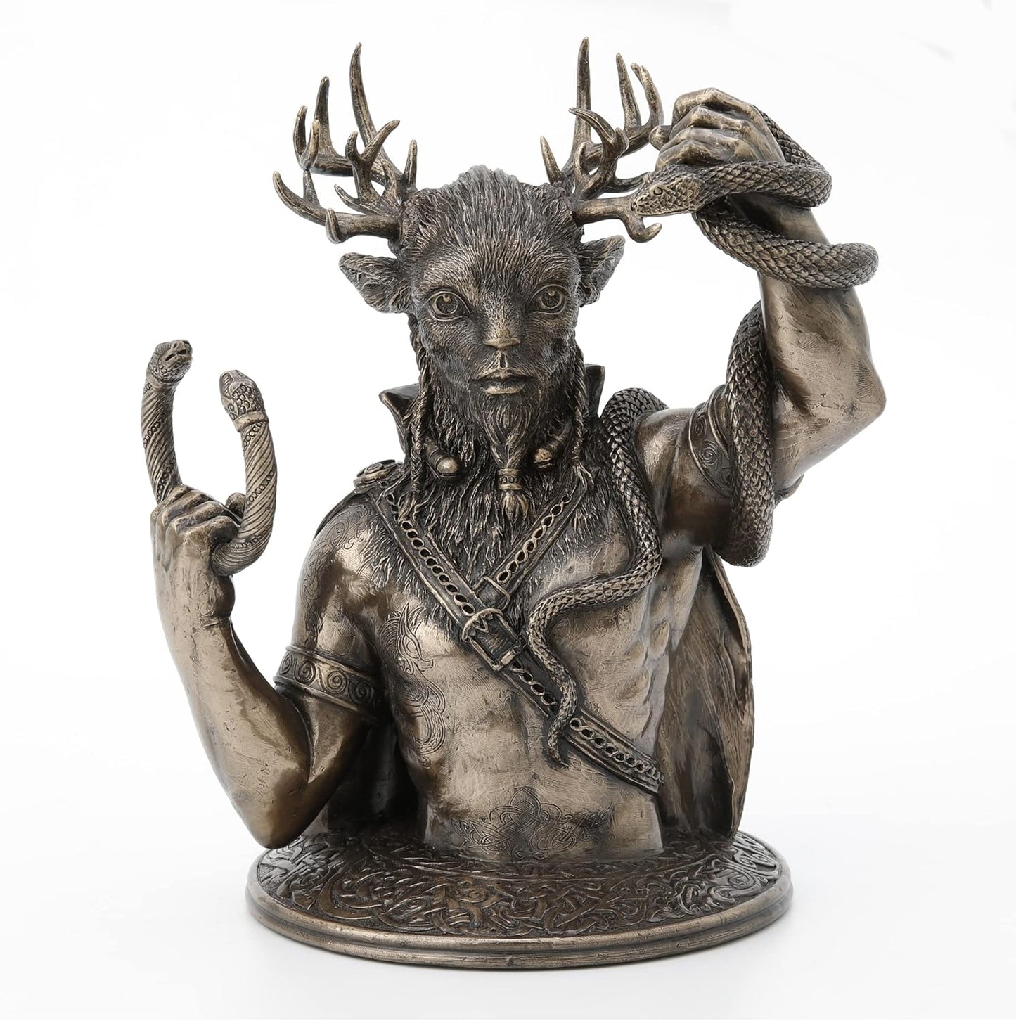 Veronese Design Bronze Finish Celtic Horned God Cernunnos Bust Statue 8.5 Inches High