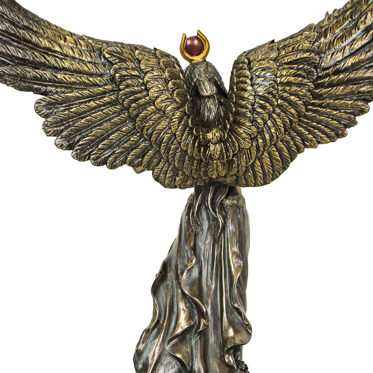 Veronese Design 11 3/8" Egyptian Goddess Isis Resin Sculpture Cast Bronze Finish