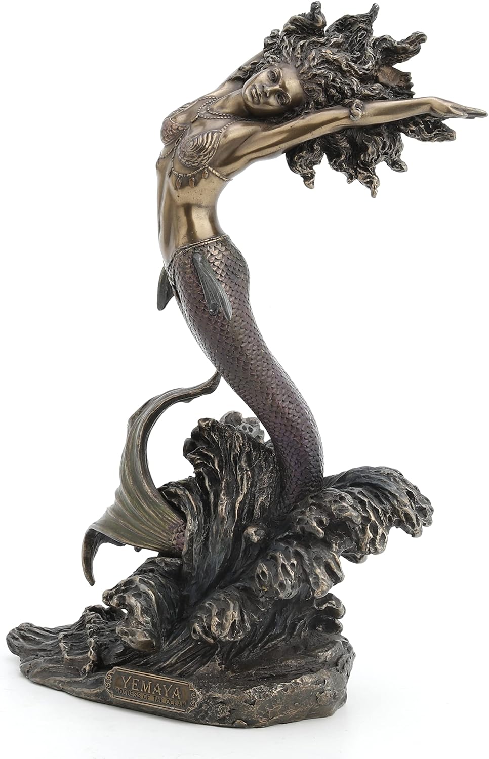Veronese Design Ocean Goddess Yemaya Mother of the Seas Bronze Finish Statue