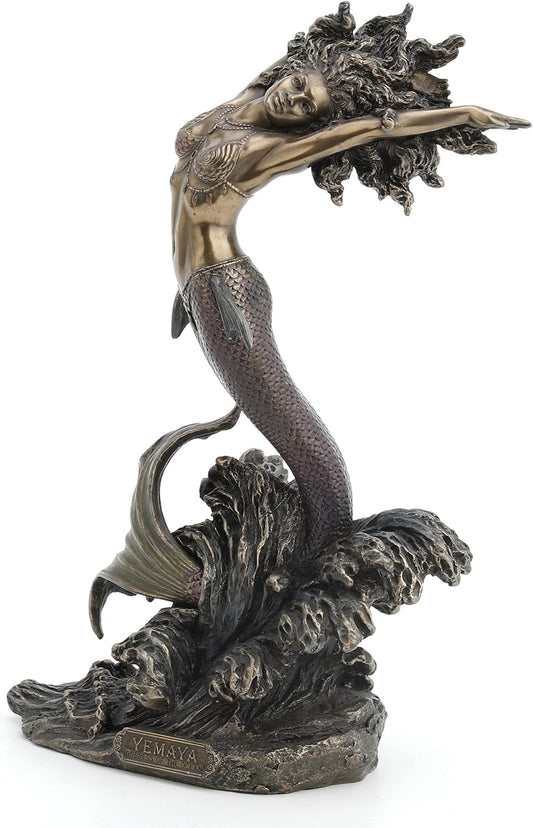 Veronese Design Ocean Goddess Yemaya Mother of the Seas Bronze Finish Statue