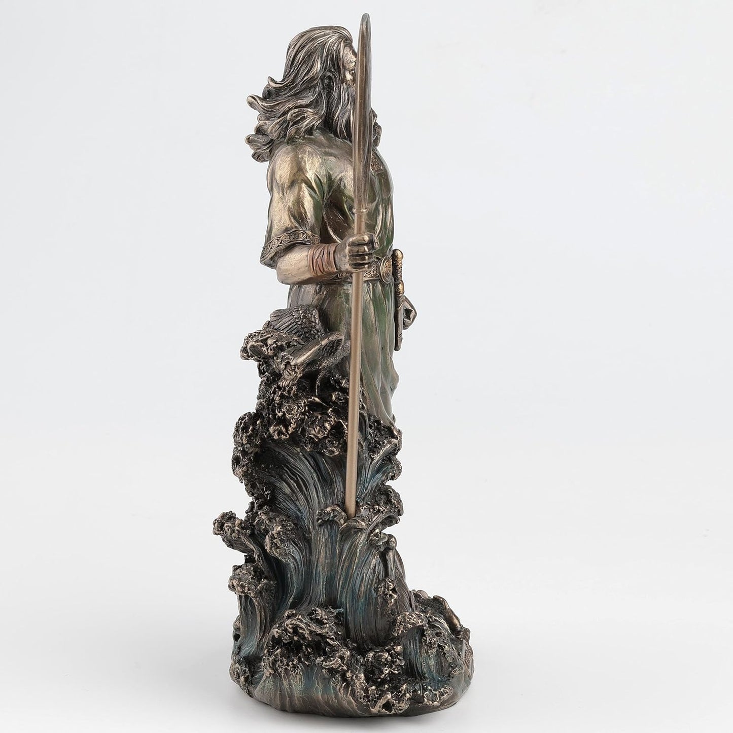 Veronese Design Njord Norse God Of Wind and Sea Bronze Finished Statue 10.75 Inches High