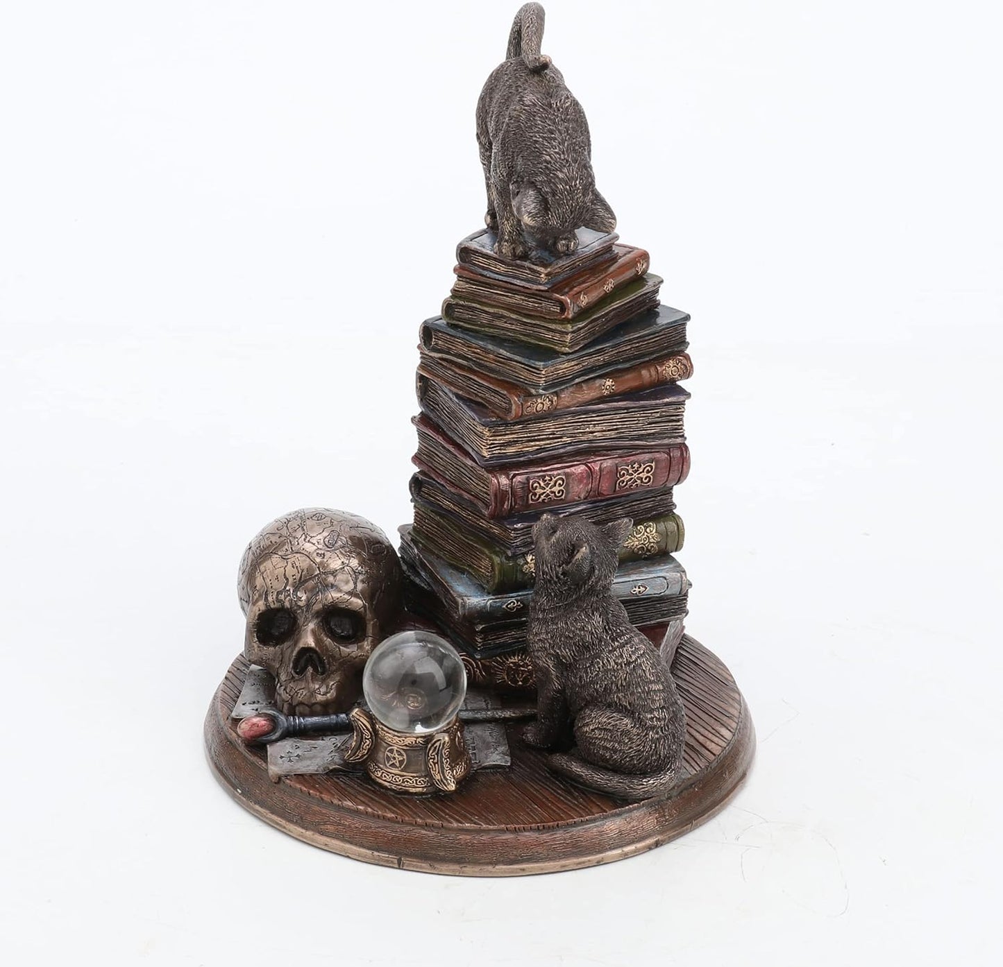 Veronese Design 7 1/4 Inch The Moral High Ground Resin Cat Figurine Bronze Finish
