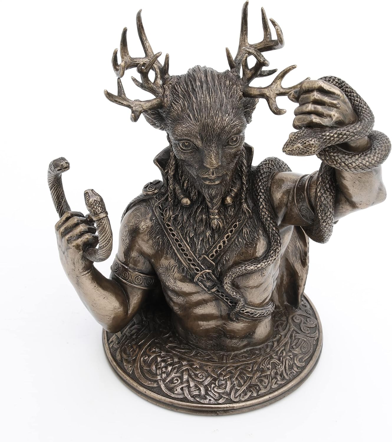 Veronese Design Bronze Finish Celtic Horned God Cernunnos Bust Statue 8.5 Inches High