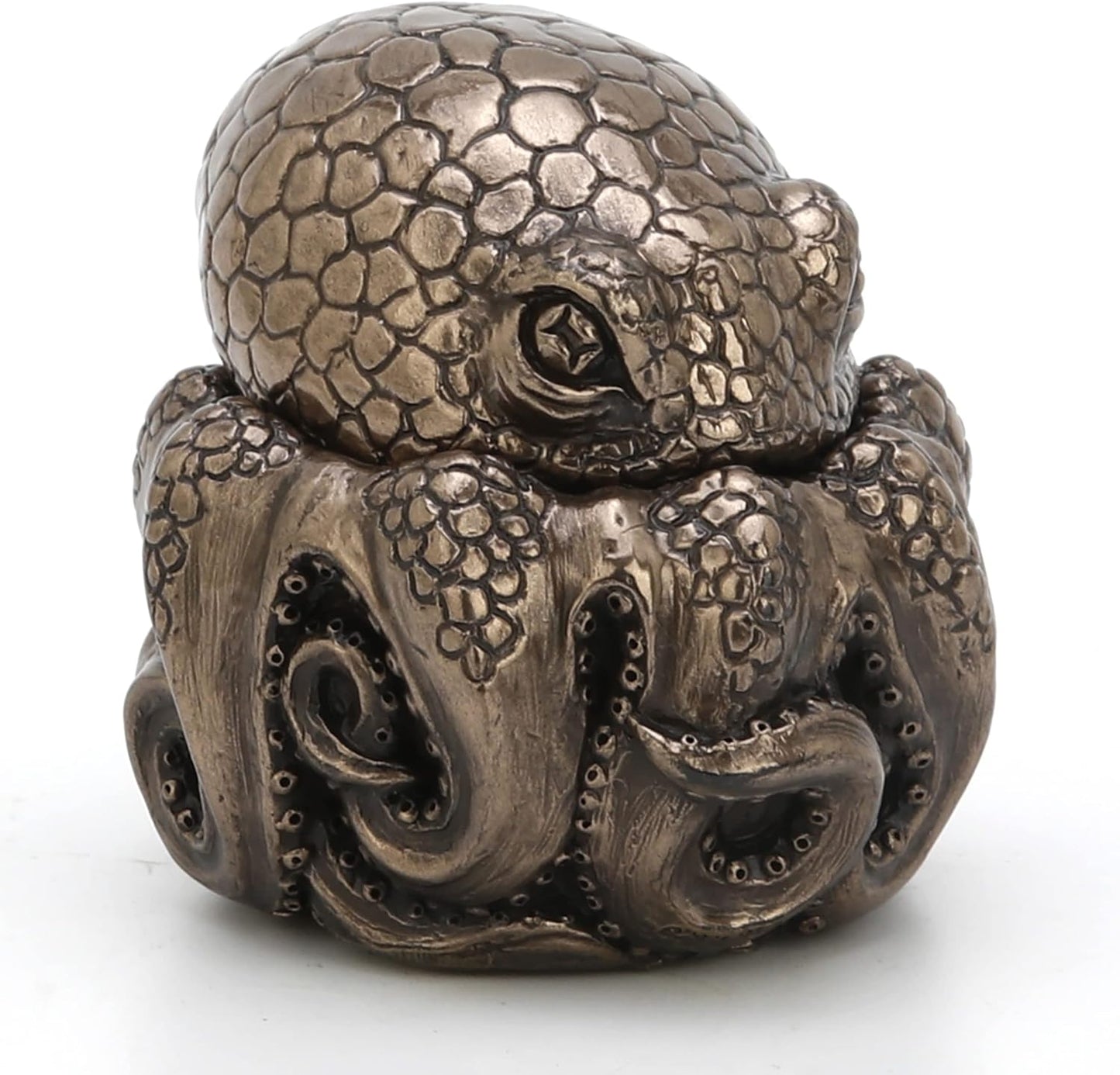 Veronese Design 2 3/4" Dwarf Octopus Mini Trinket Box Resin Sculpture Bronze Finish