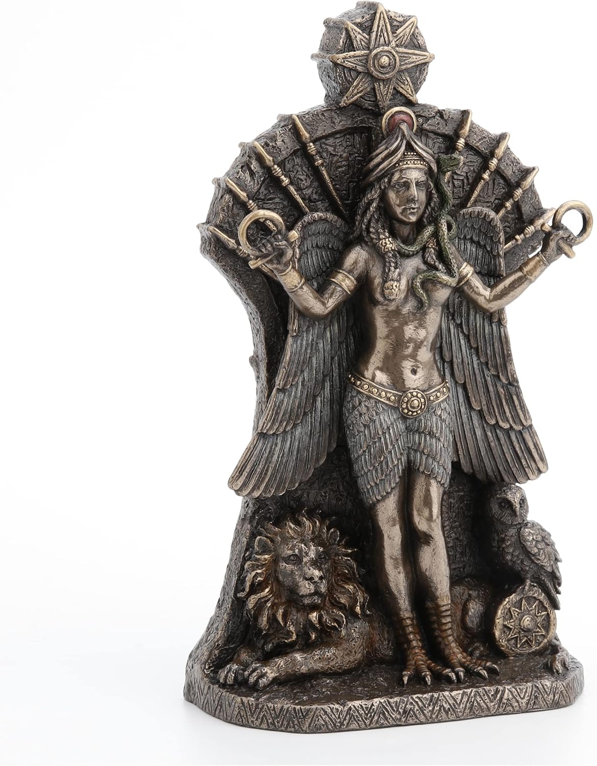Veronese Design Babylonian Goddess of Love and War Ishtar Bronze Finished Statue 8.25 Inches High