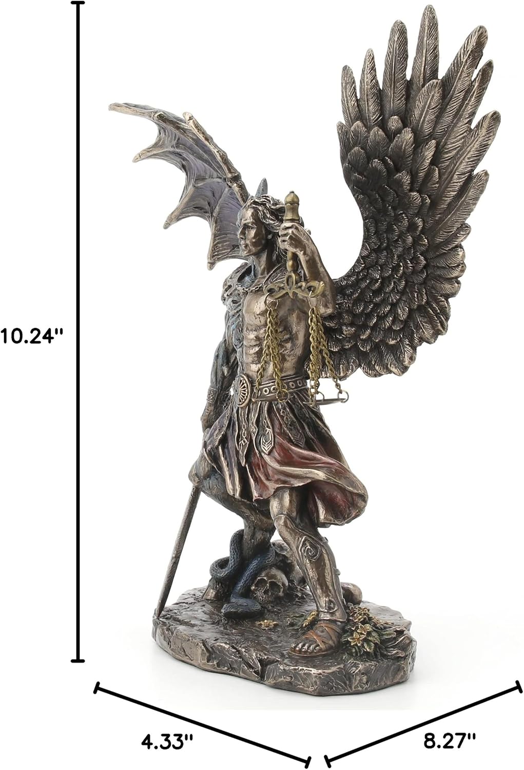 Veronese Design 10 1/4" Judgement of The Nephilim Resin Statue Antique Bronze Finish