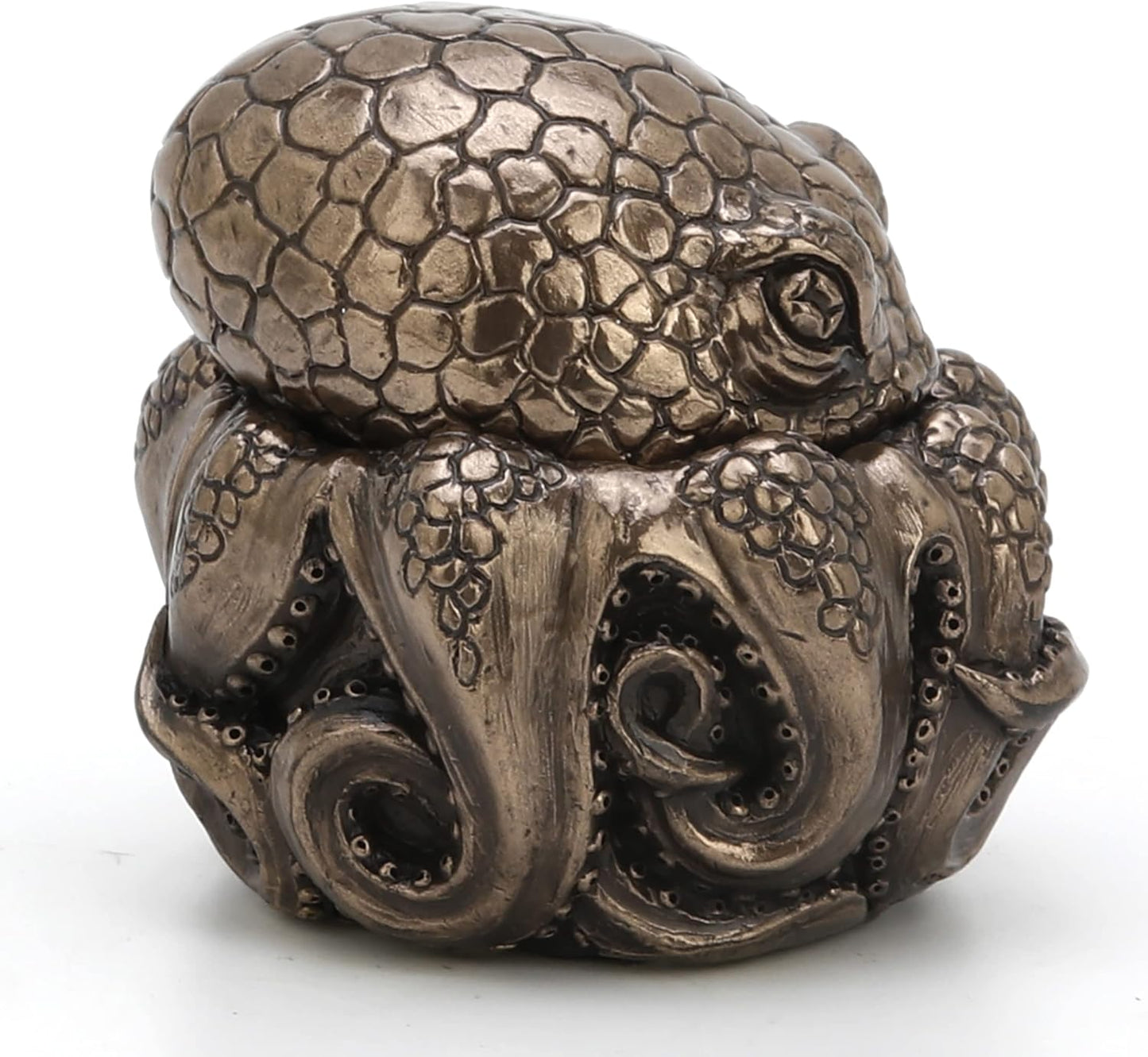 Veronese Design 2 3/4" Dwarf Octopus Mini Trinket Box Resin Sculpture Bronze Finish