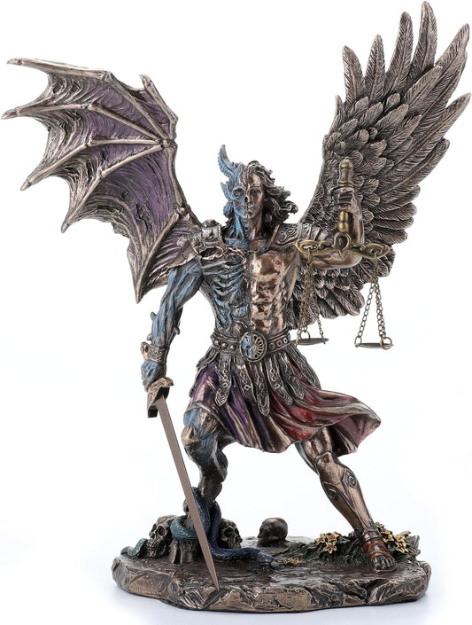 Veronese Design 10 1/4" Judgement of The Nephilim Resin Statue Antique Bronze Finish