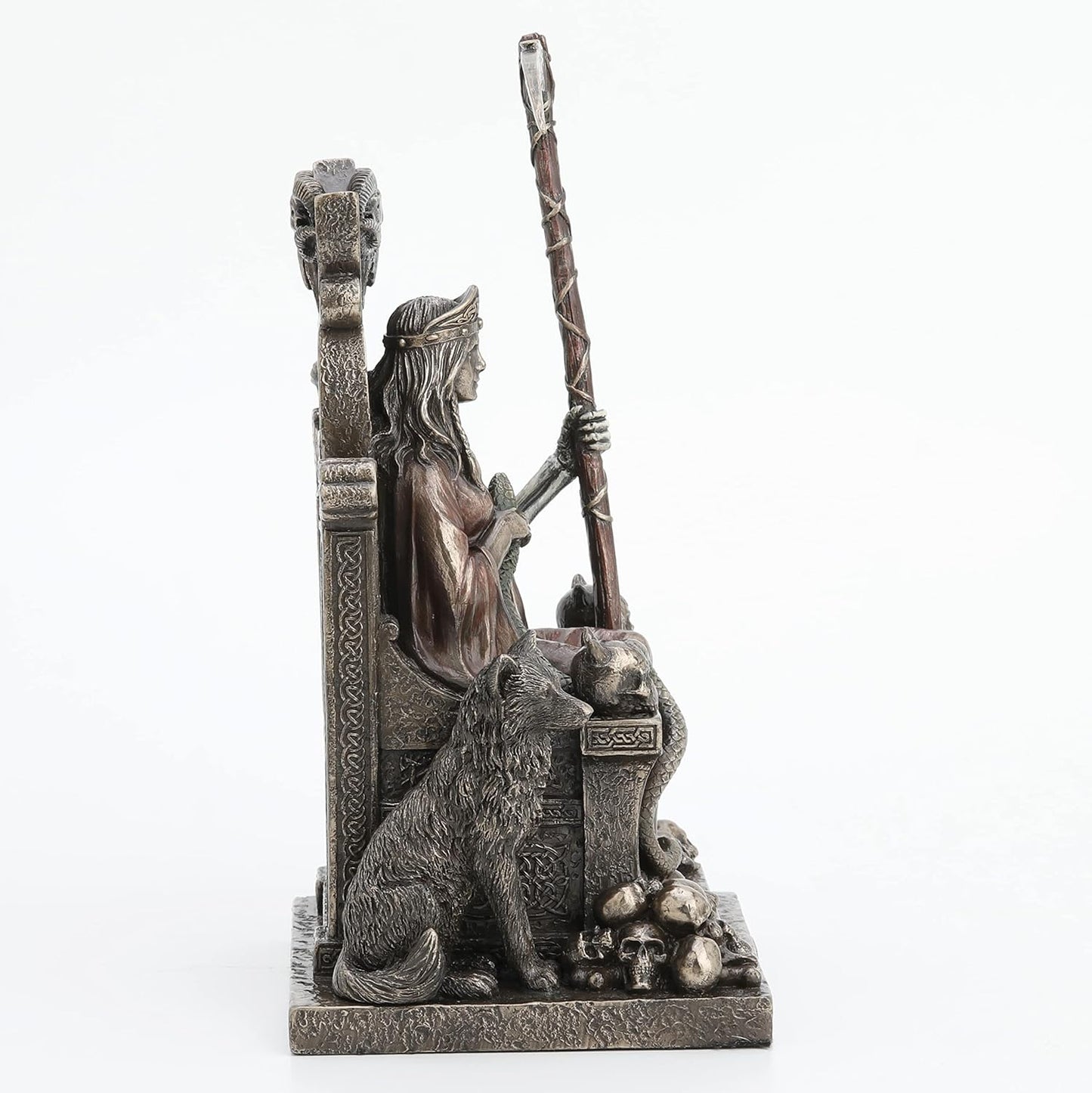 Veronese Design 9" Tall Hel The Norse Goddess of Helheim Cold Cast Resin Sculpture Antique Bronze Finish Statue Altar Decoration Mystic Gifts