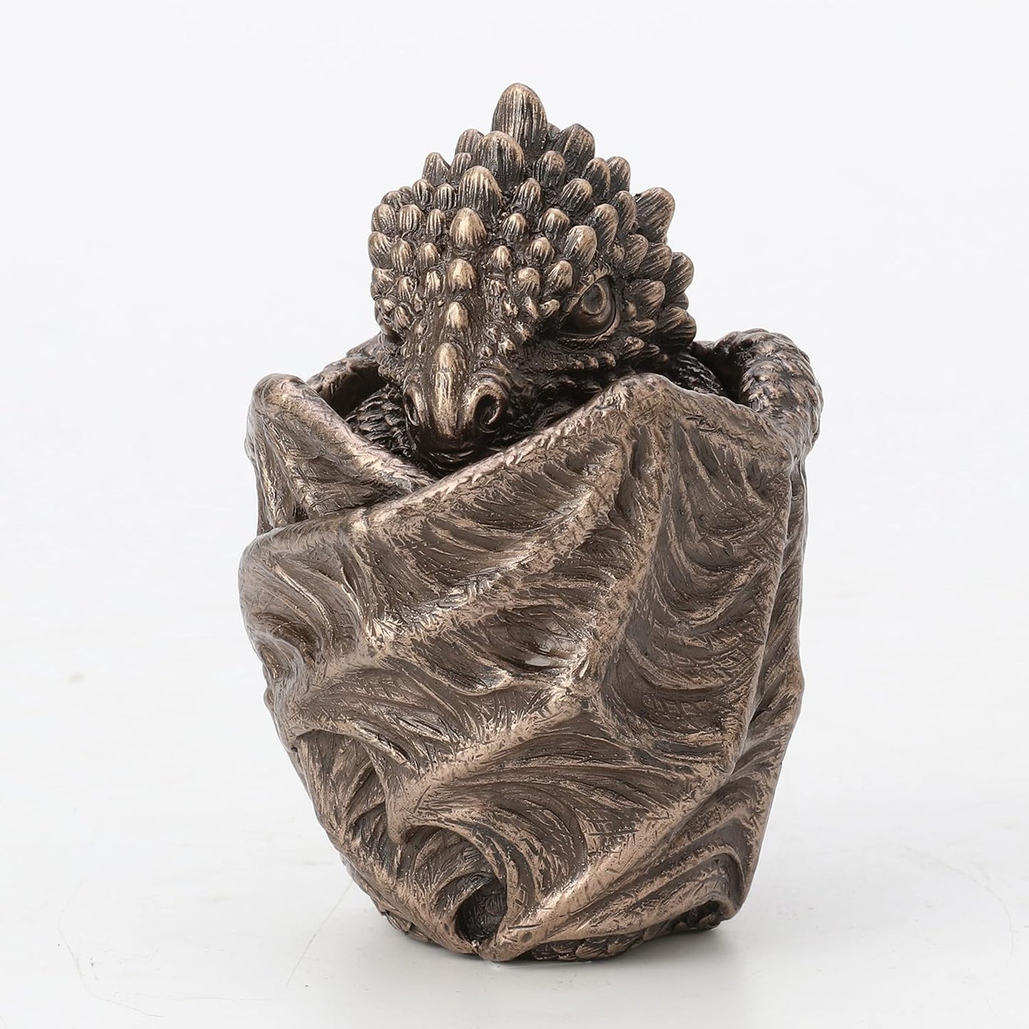 Veronese Design Baby Dragon Resin Figurine Secret Stash Box Cast Bronze Finish 3.75 Inches High