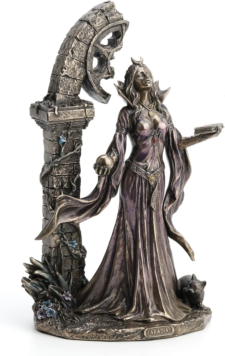Veronese Design Aradia The Wiccan Queen of Witches Cold Cast Resin Antique Bronze Finish Statue