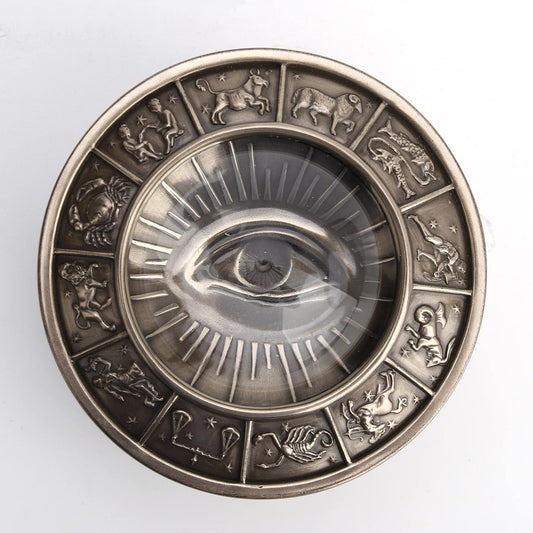 Veronese Design 2 3/4" Tall Eye of Providence Free Mason Trinket Box Cold Cast Resin Antique Bronze Finish Sculpture Gift