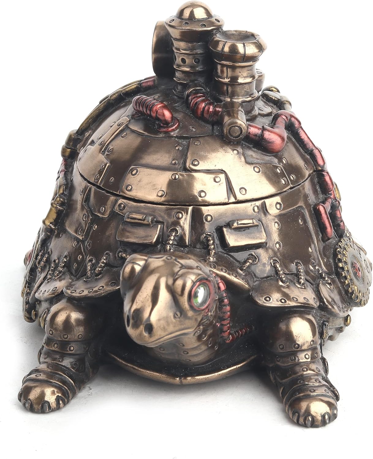 Veronese Design Amazingly Detailed Steampunk Tortoise Trinket Box
