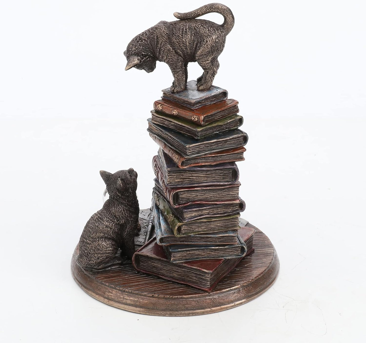 Veronese Design 7 1/4 Inch The Moral High Ground Resin Cat Figurine Bronze Finish