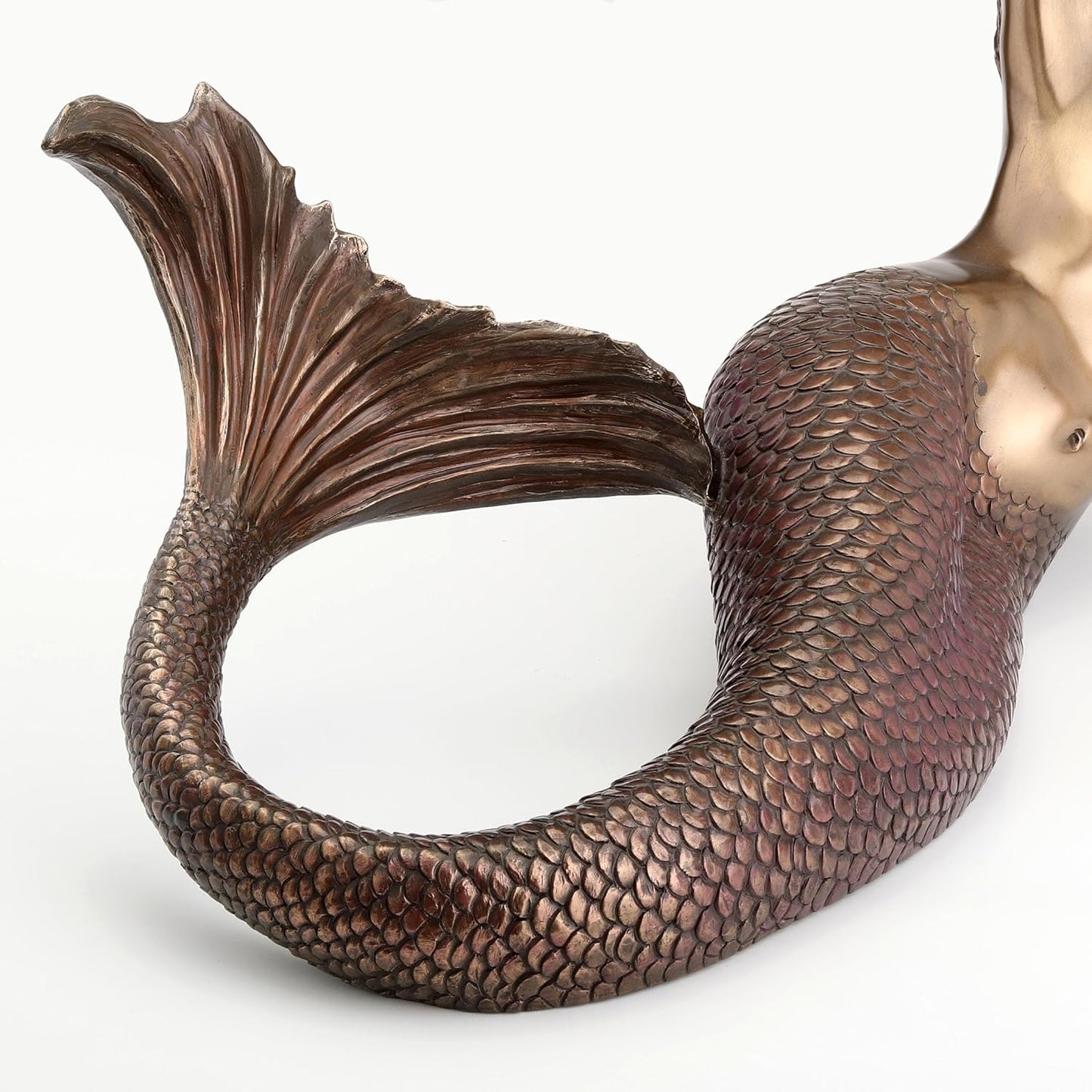 Veronese Design 25 1/4 Inch Mermaid Lying Back Nautical Decor Cold Cast Resin Bronze Finish Large Sculpture