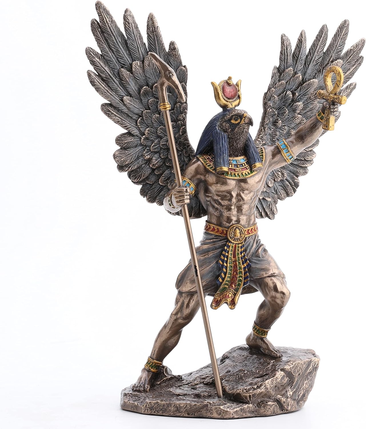 Veronese Design 10 3/8 Inch Egyptian Sun God Ra Cold Cast Resin Antique Bronze Finish Sculpture