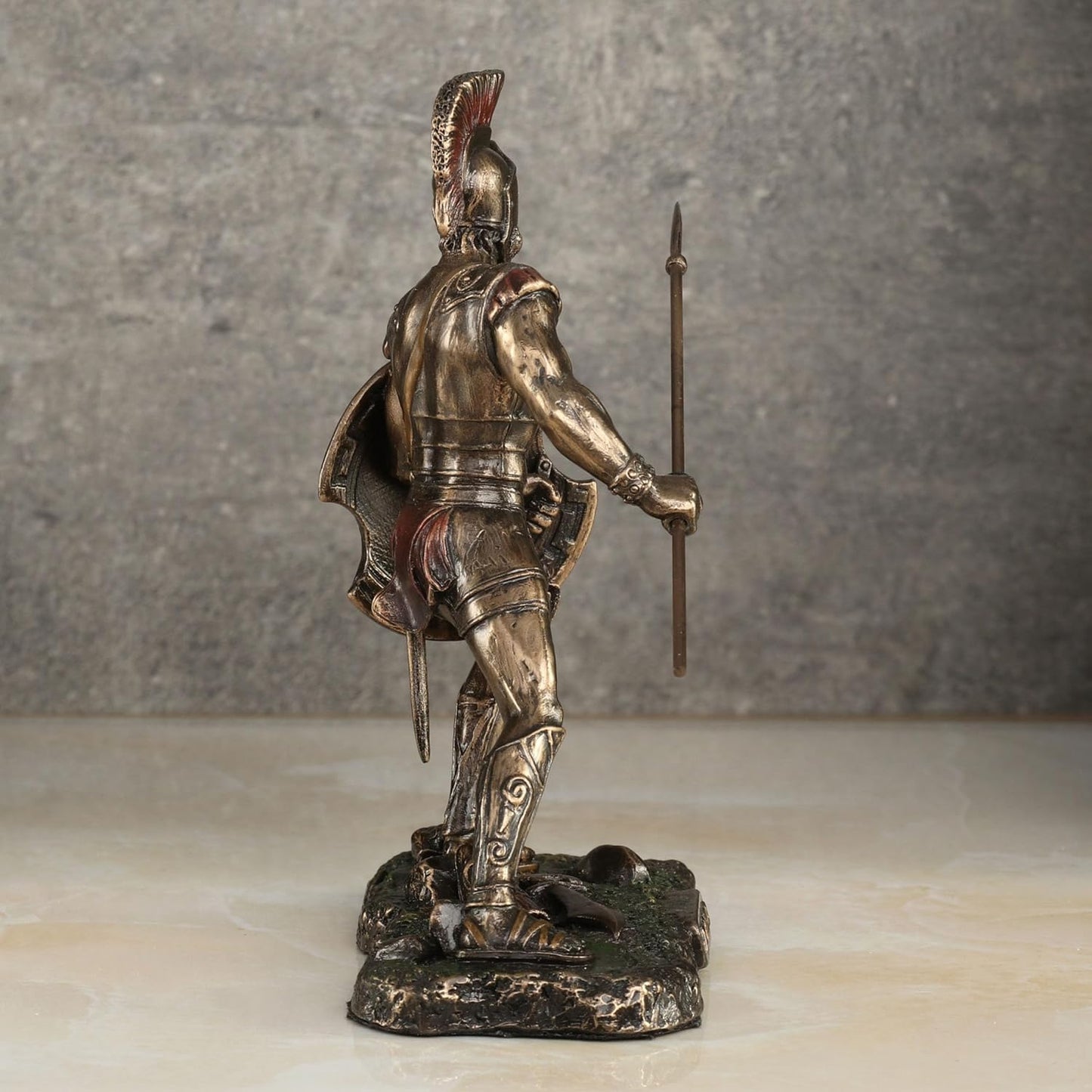 Veronese Design Achilles Rage Trojan War Hero Achilleus Holding Spear and Shield Statue