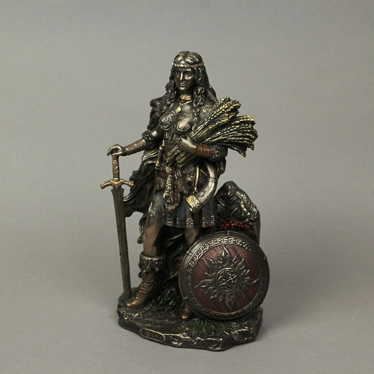 Veronese Design Lady Sif, Norse Goddess of Earth and Family Bronze Finish Statue 8.5 Inches High