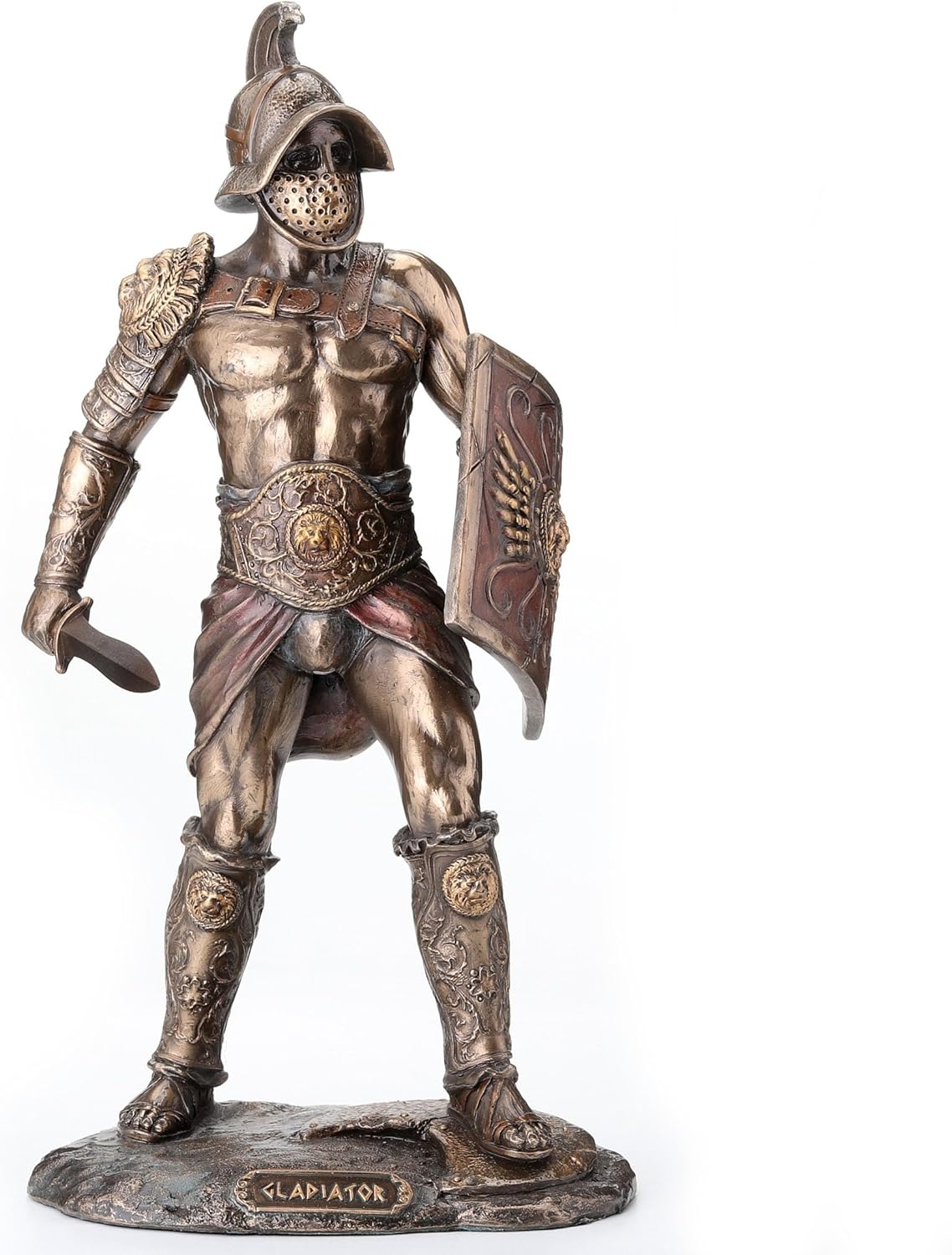 Veronese Design 10 1/4" Tall Spartacus Roman Gladiator Wielding Sword and Shield Statue Cold Cast Resin Antique Bronze Finish Sculpture