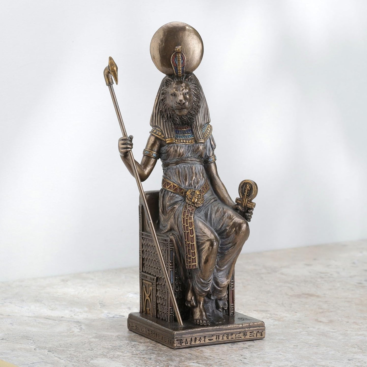 Veronese Design Things2Die4 Egyptian Goddess Sekhmet Sitting on Throne Statue