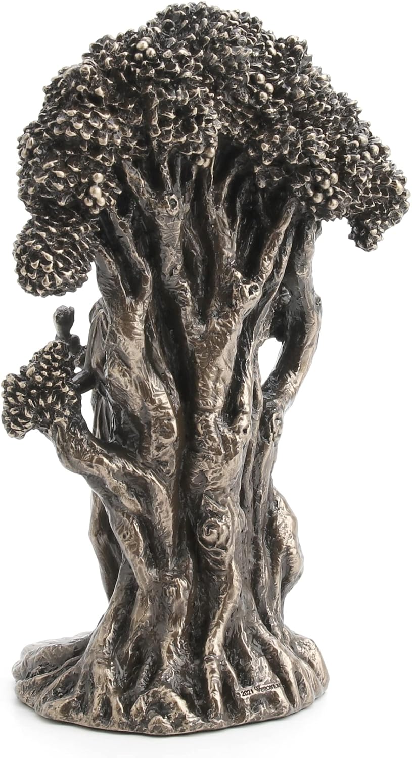 Veronese Design 7 1/4" Triple Moon Goddess Hecate Resin Statue Antique Bronze Finish