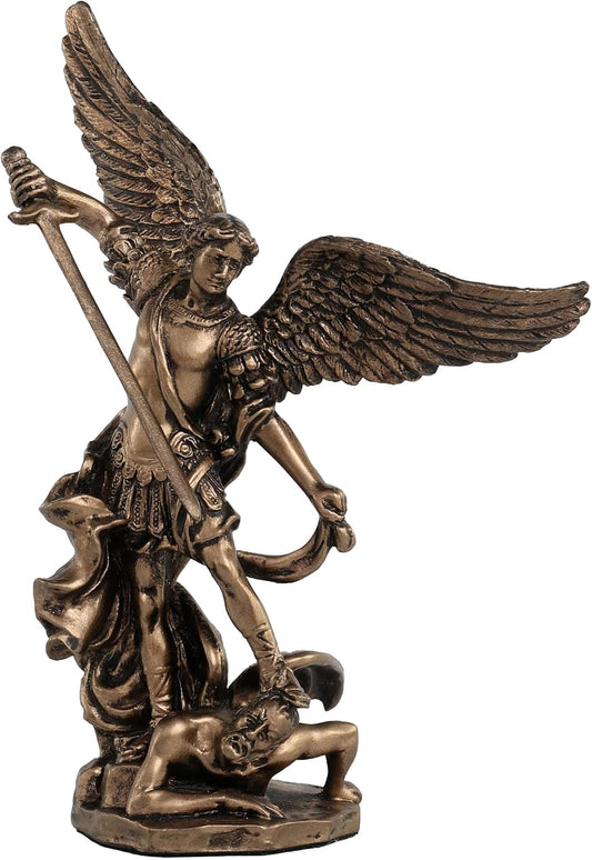4-inch - Archangel St. Michael Slaying Demon Statue Figurine